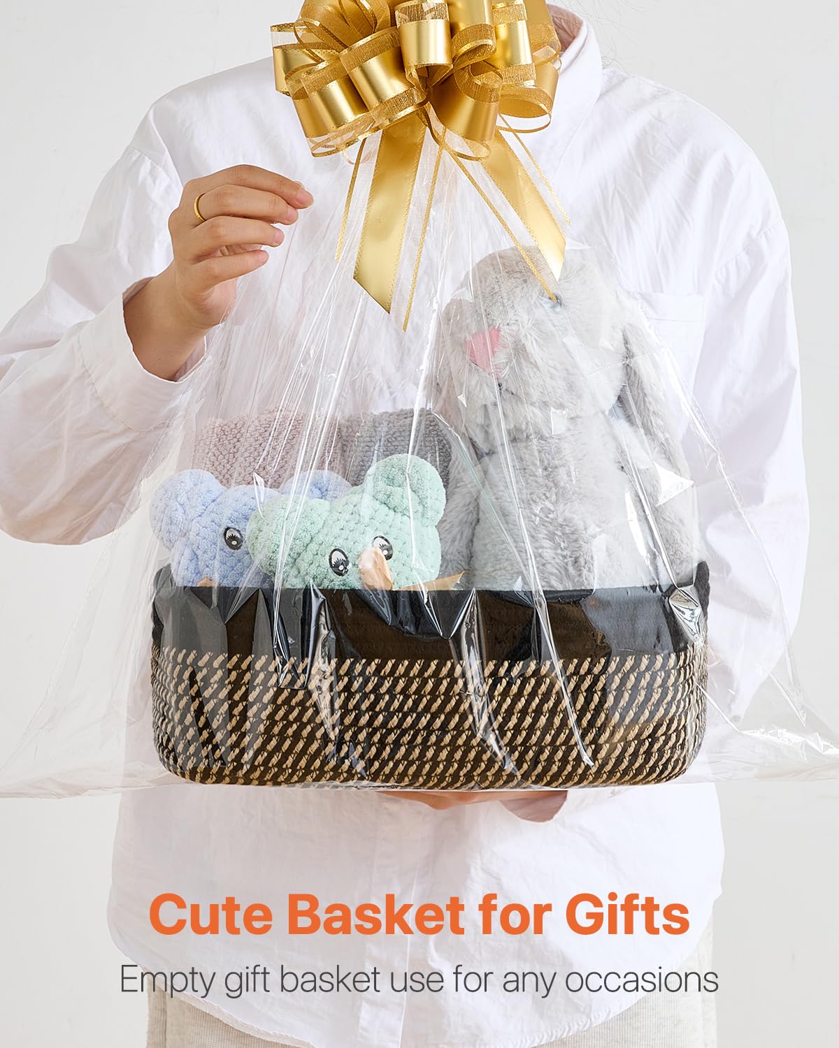 Small Woven Storage Basket for Organizing (3 Count)