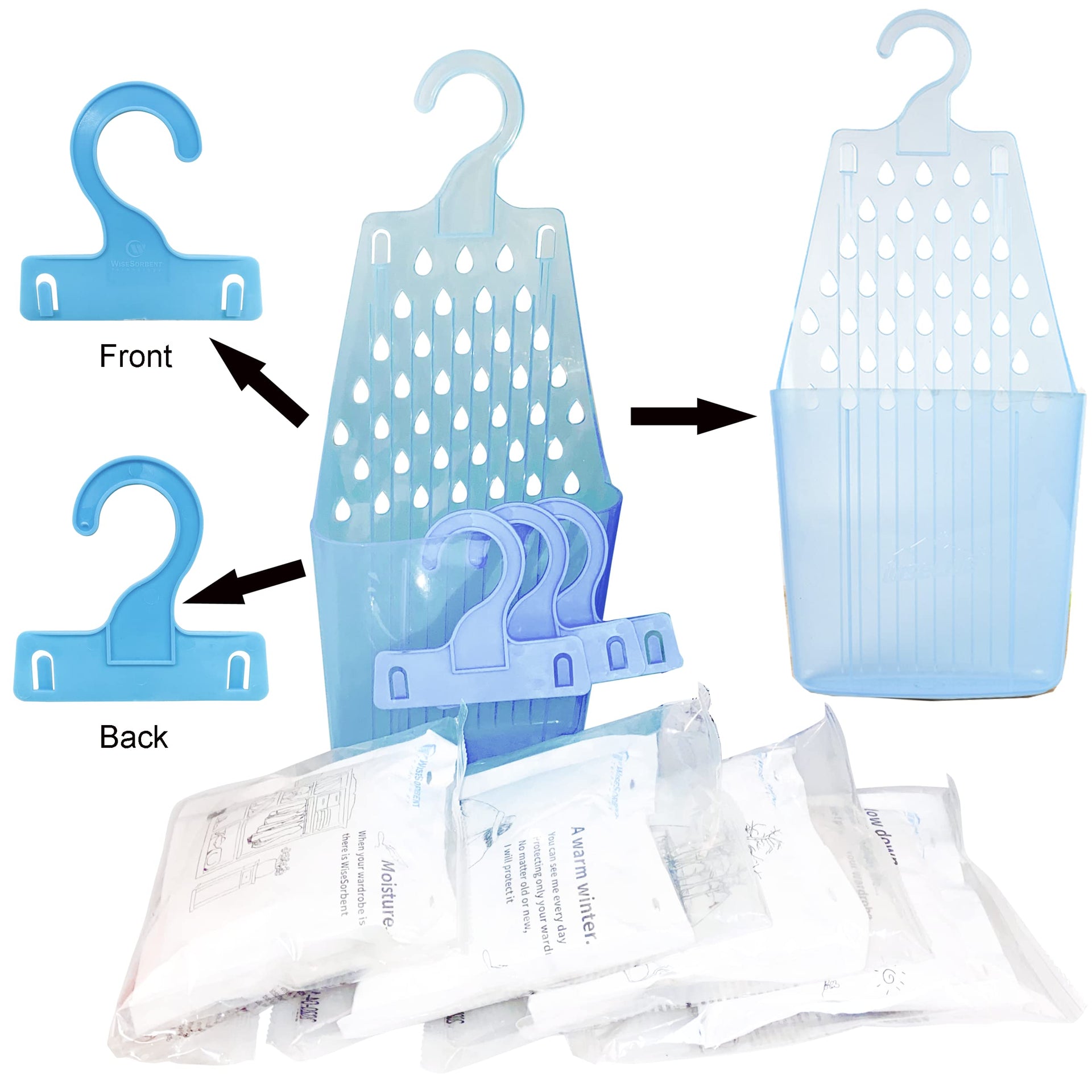 Moisture Absorber Packets with Plastic Case & Hook (4 Count)