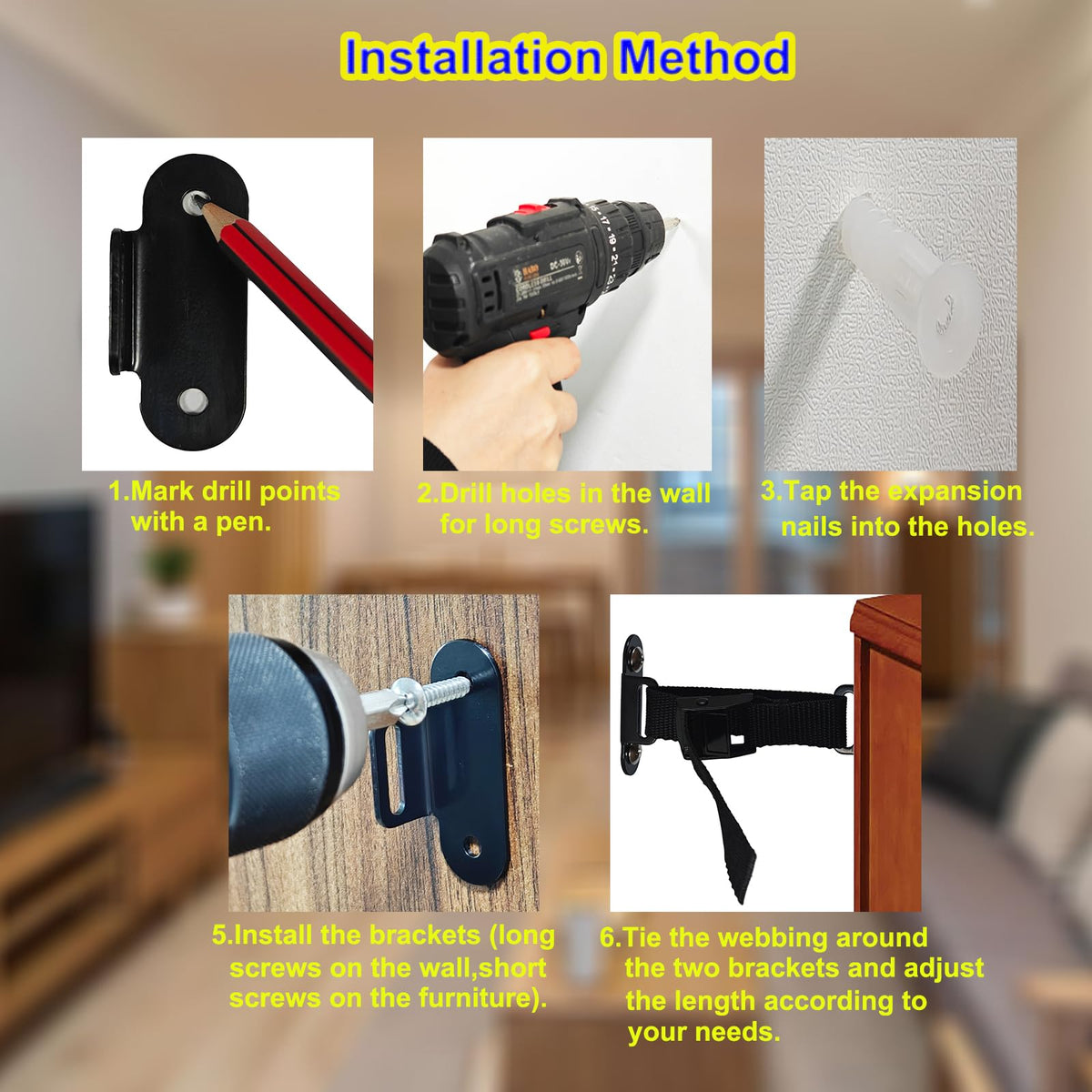 Anti Tip Furniture Anchors (2 Count)