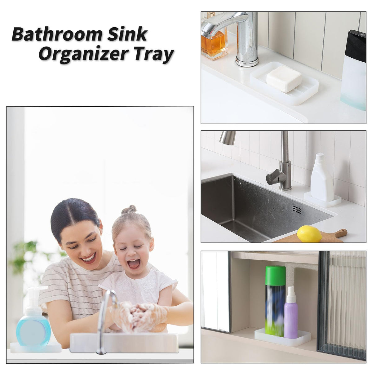 Silicone Kitchen Sink Organizer Tray for Multiple Usage