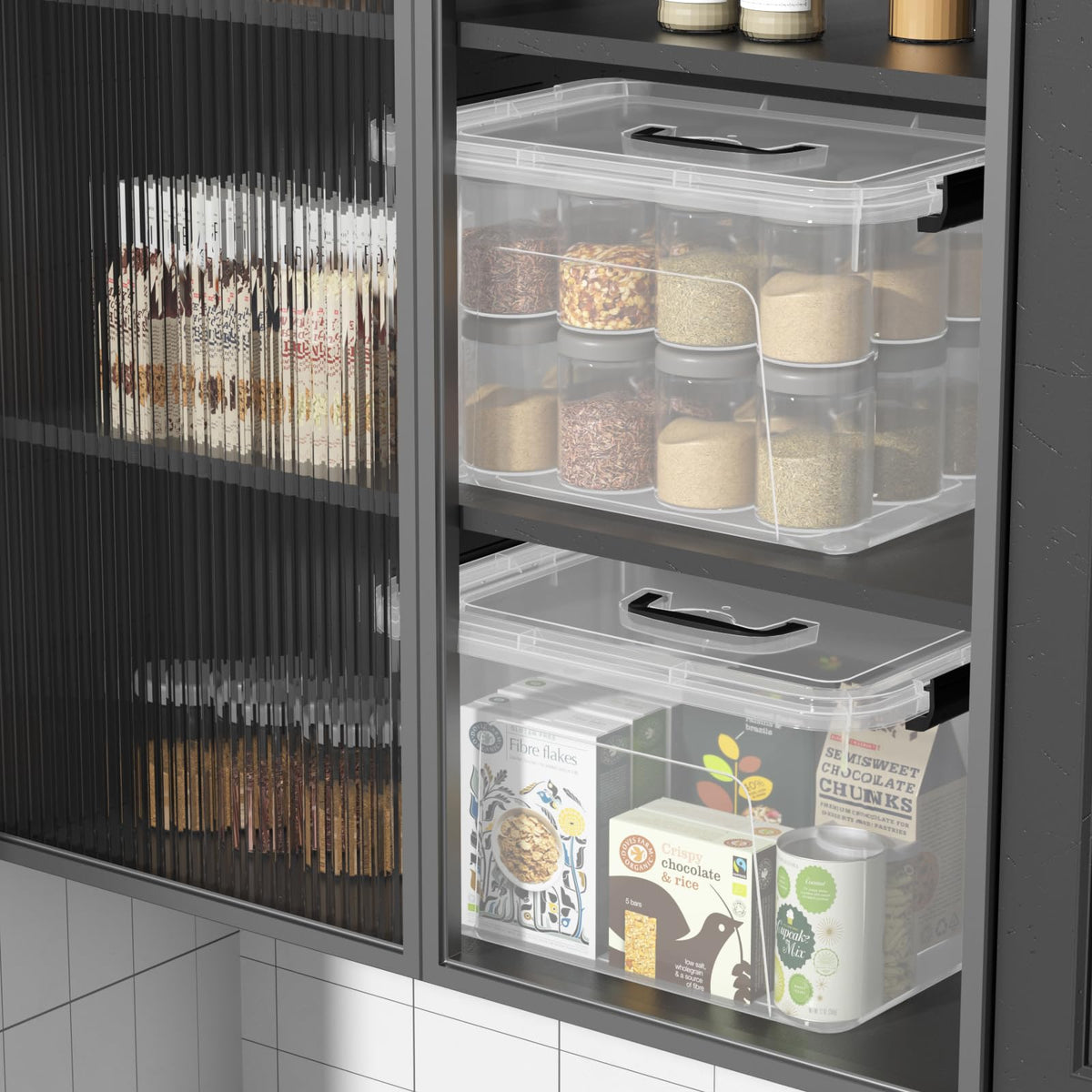 18 Quart Plastic Storage Bins with Lid (4 Count)