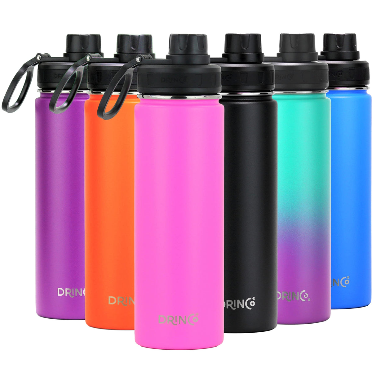 Stainless Steel Water Bottle Spout Lid Vacuum Insulated Double Wall Water Bottle Wide Mouth