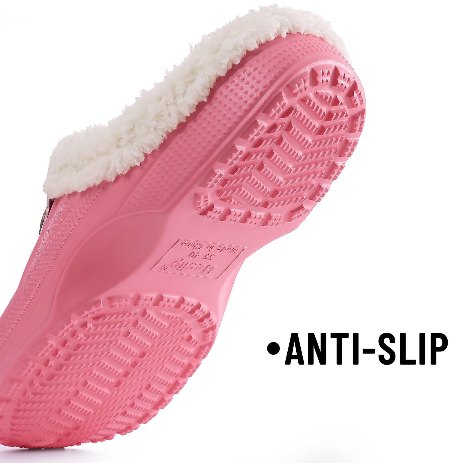Fur Lined Clogs for Women & Men Fuzzy Slippers with Memory Foam