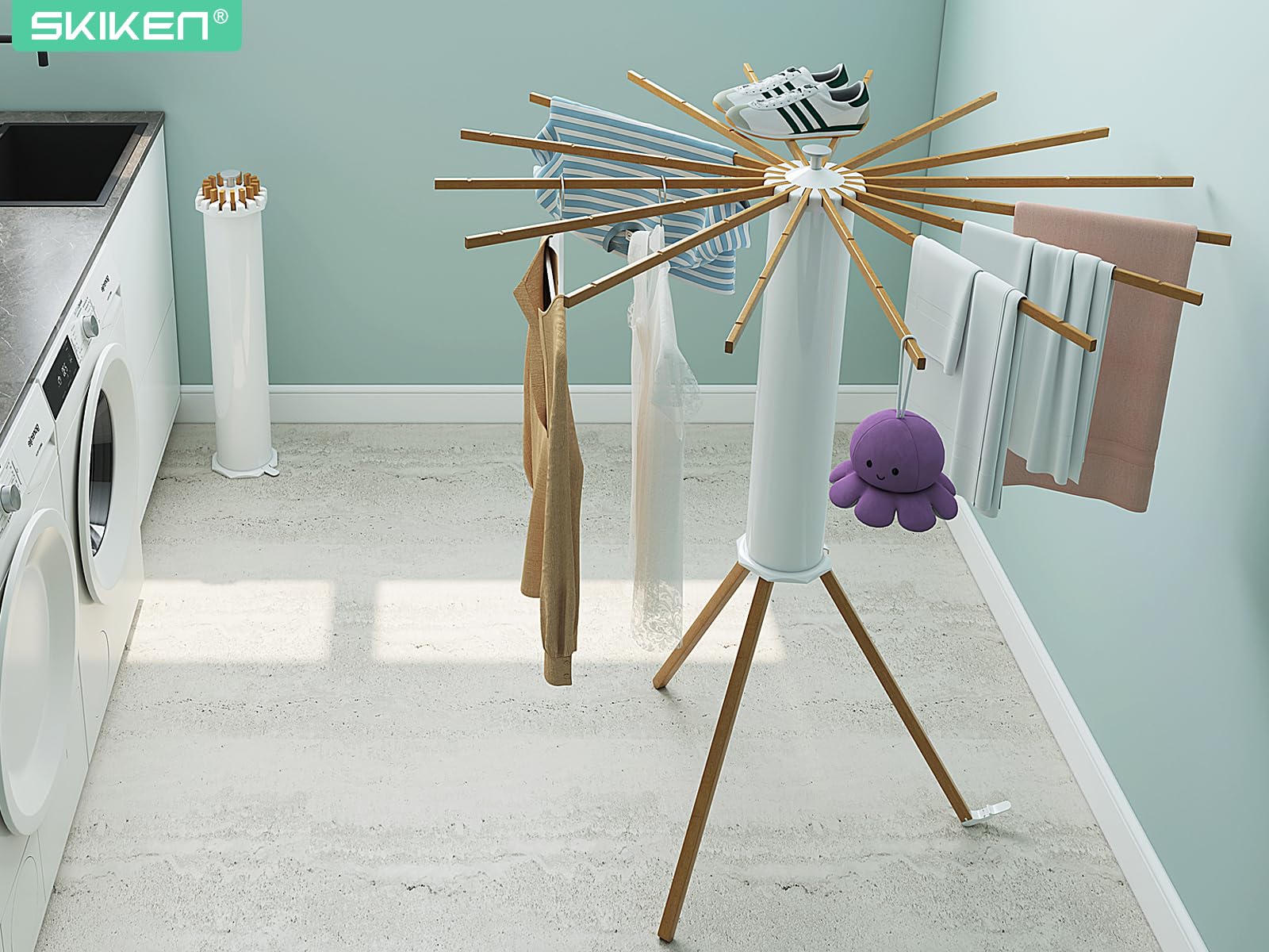Cylinder Tripod Clothes Drying Rack