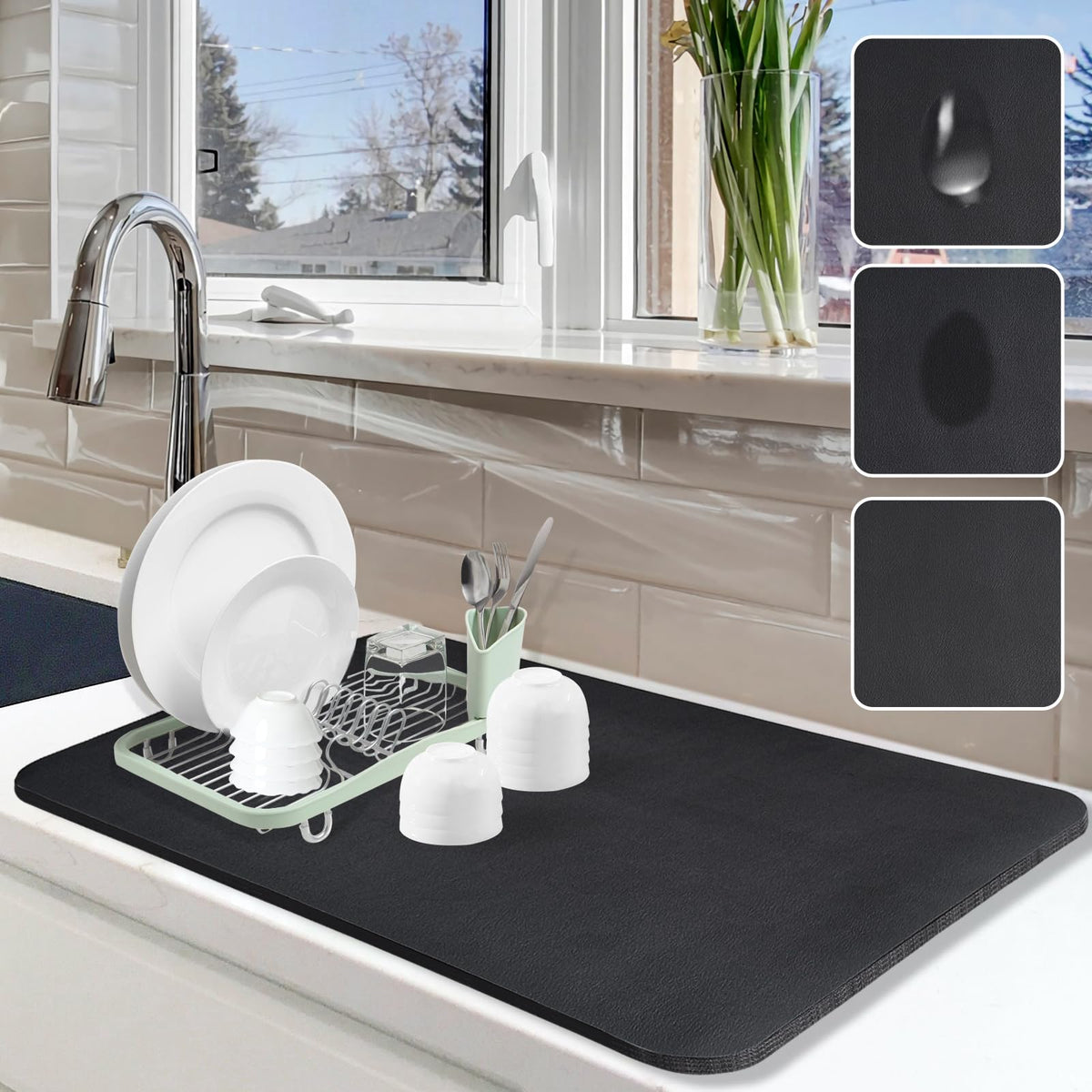 Dish Drying Mat for Kitchen Counter