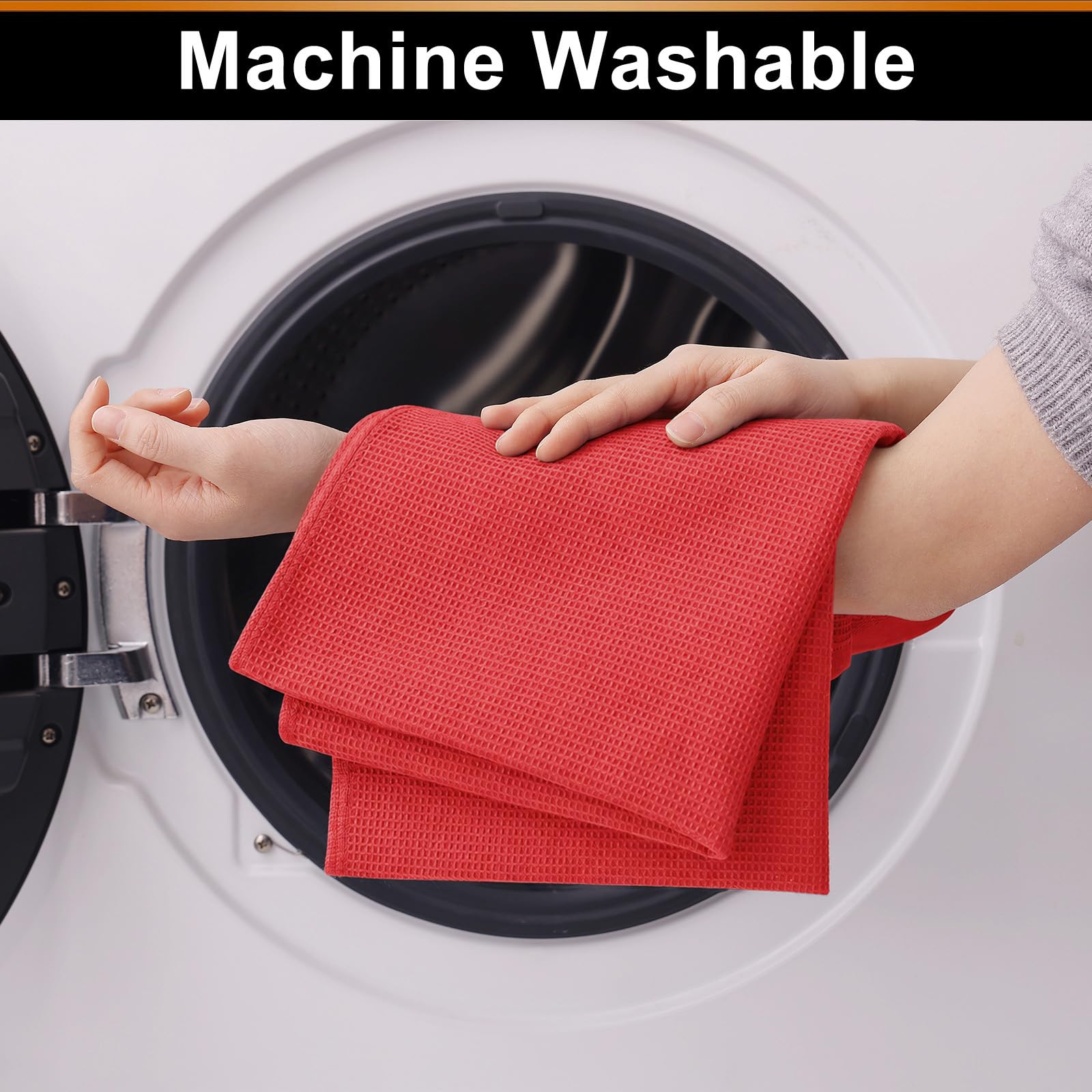 100% Cotton Waffle Weave Dish Cloths (6 Count)