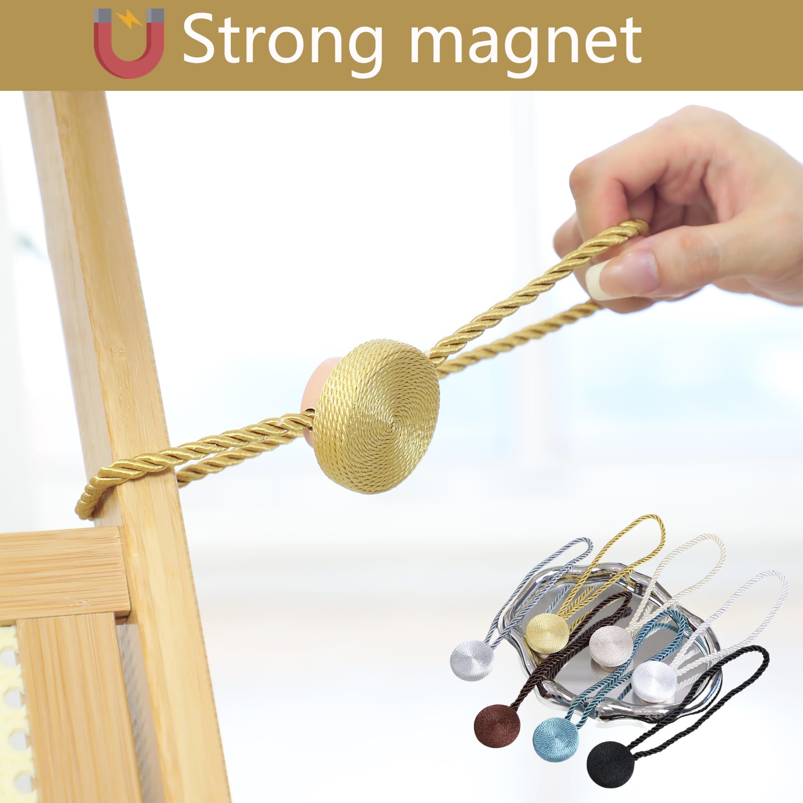 Magnetic Curtain Tiebacks (2 Count)