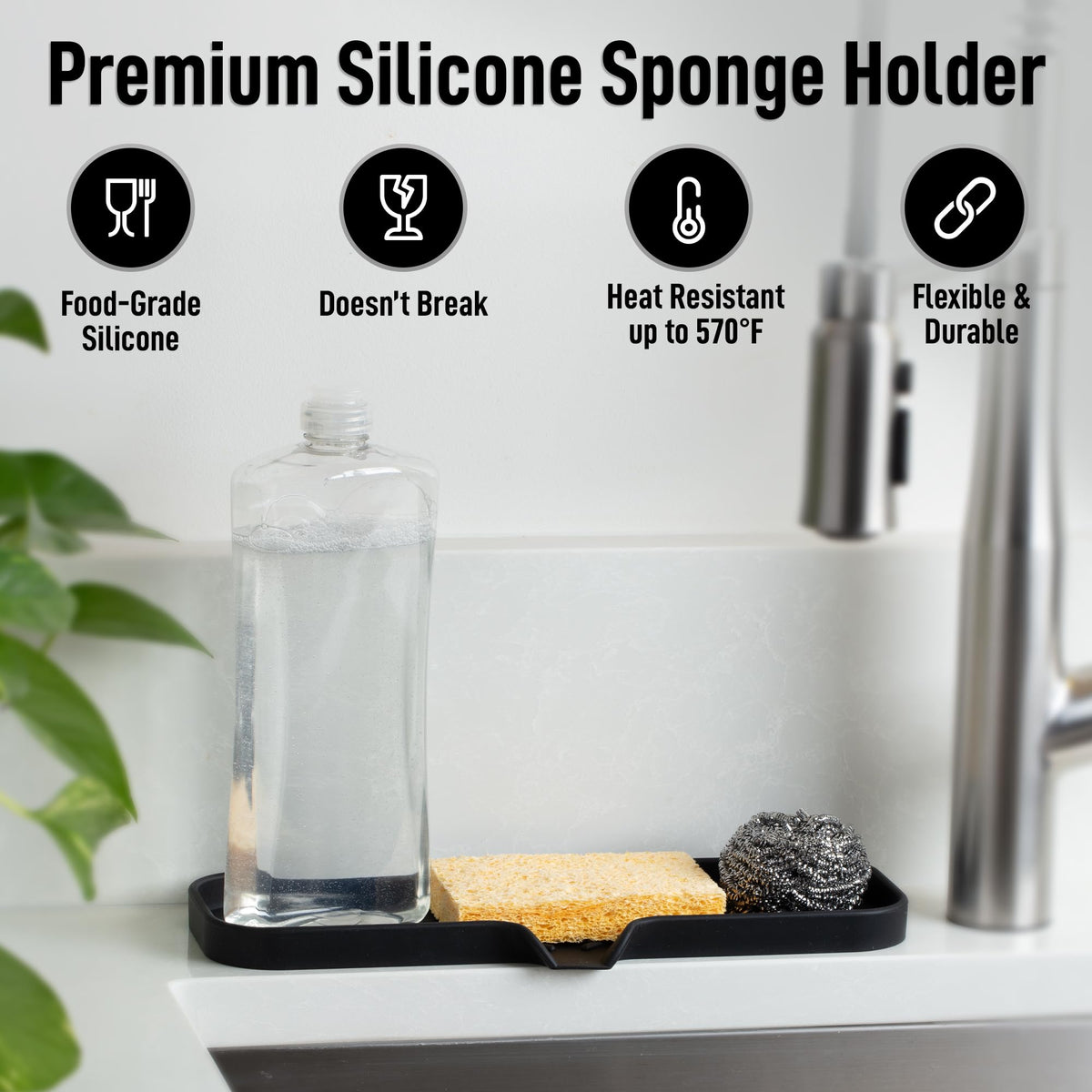 Large Silicone Sponge Holder
