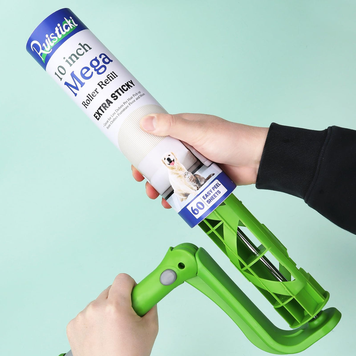 10 inch Mega Lint Roller Refills for Evercare Layers Smart Design Large Lint Rollers (240 Count)