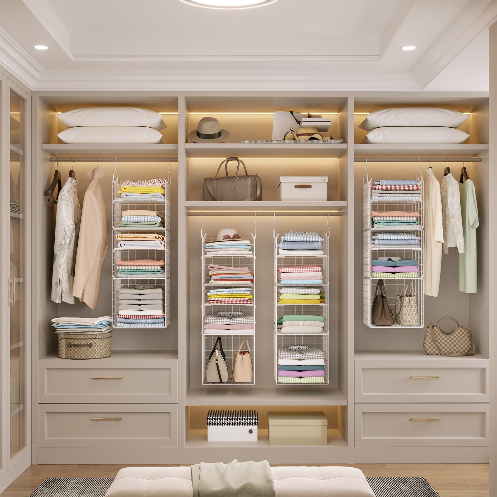 Closet Hanging Organizer and Storage (5 Count)