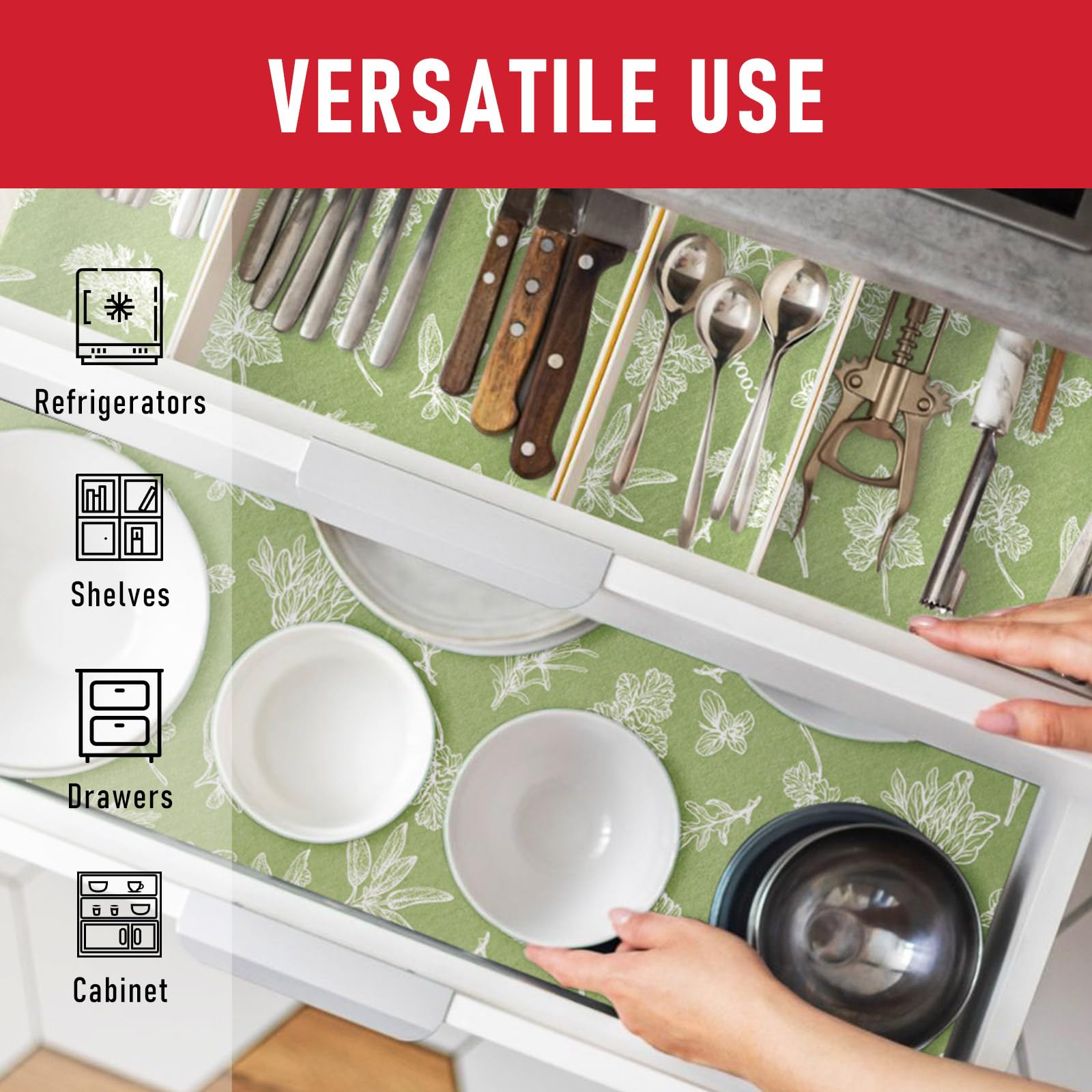 Large Refrigerator Liners for Shelves (36 Sq Ft)
