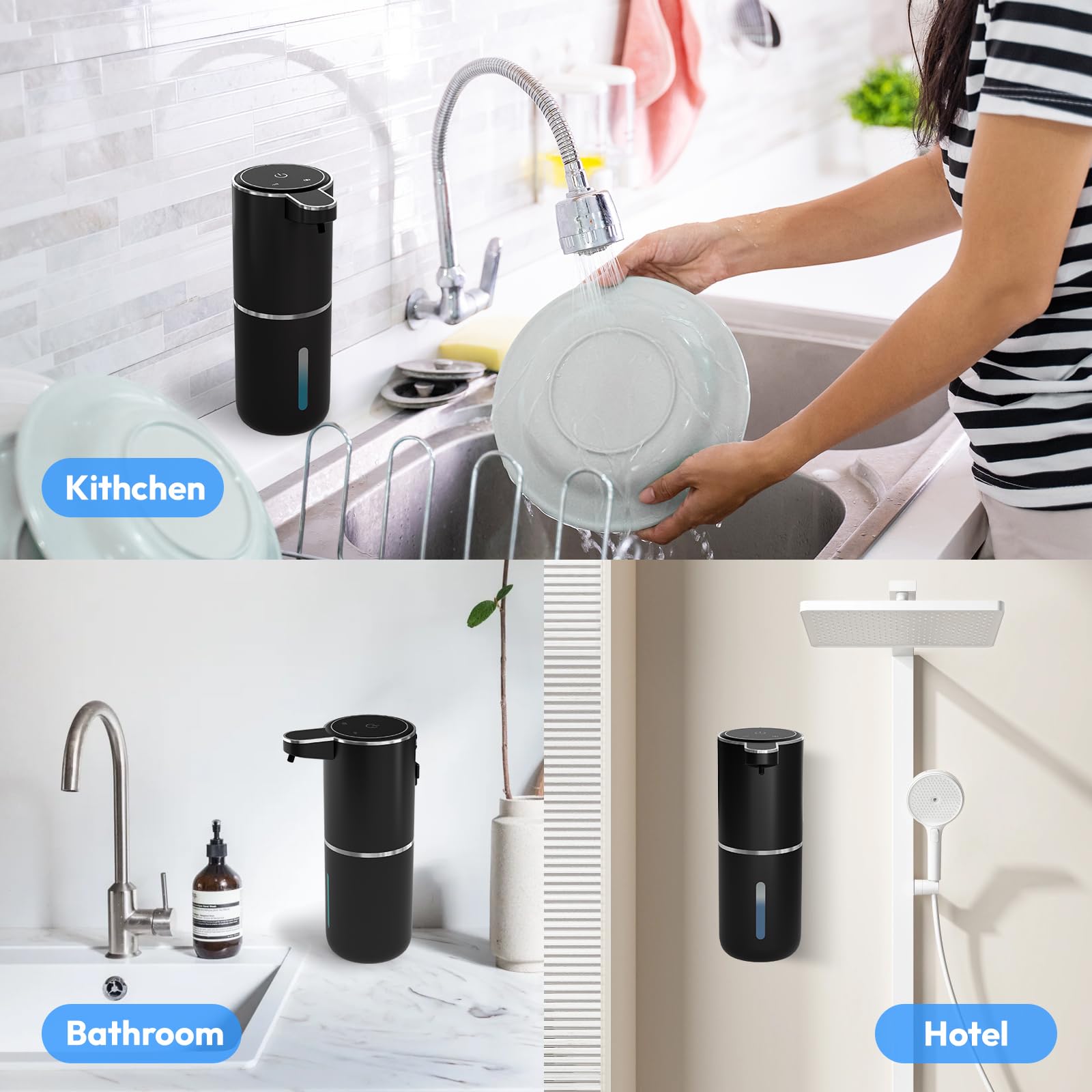 2 Pack Automatic Soap Dispenser Touchless (2 Count)