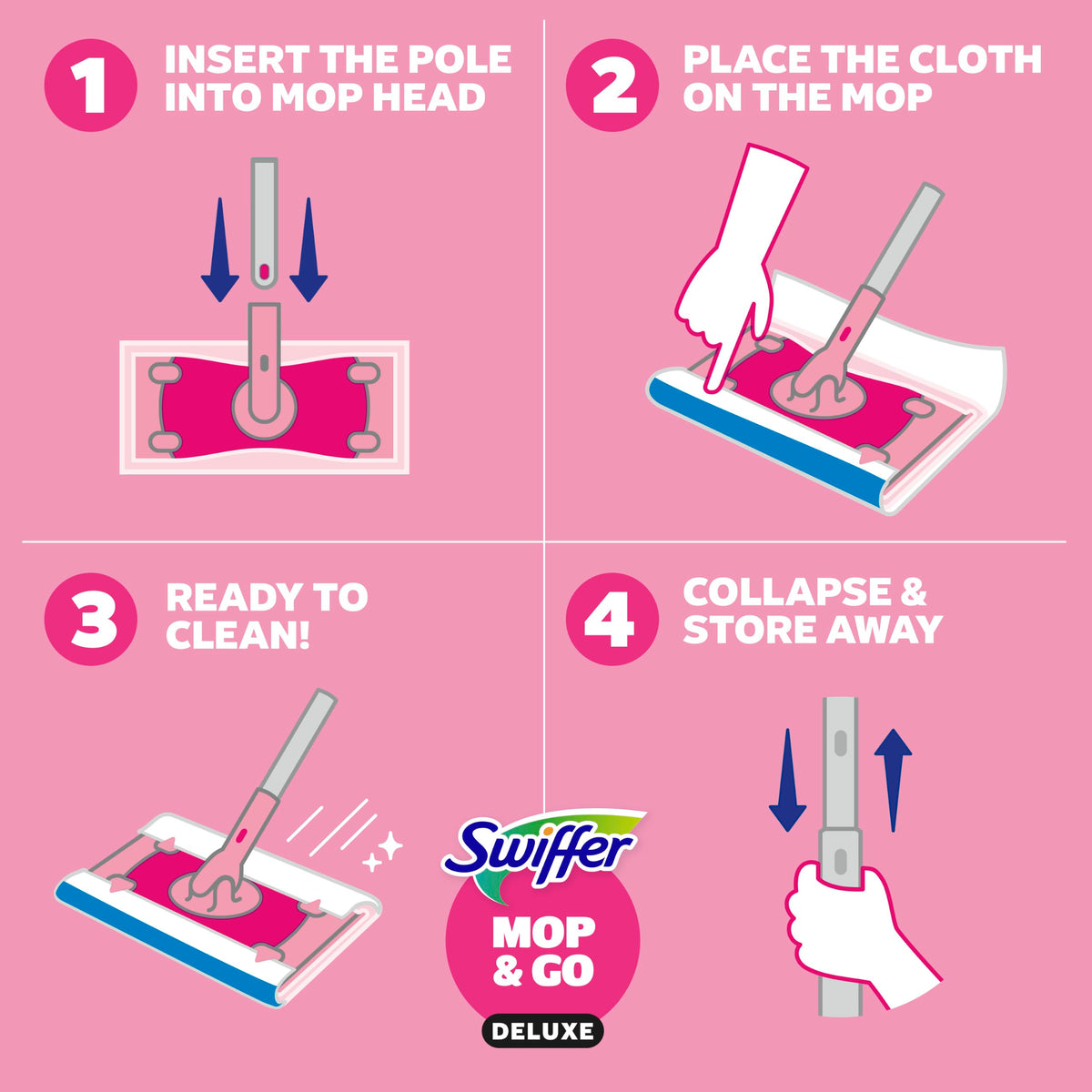 Pink Limited Edition Mop & Go Deluxe