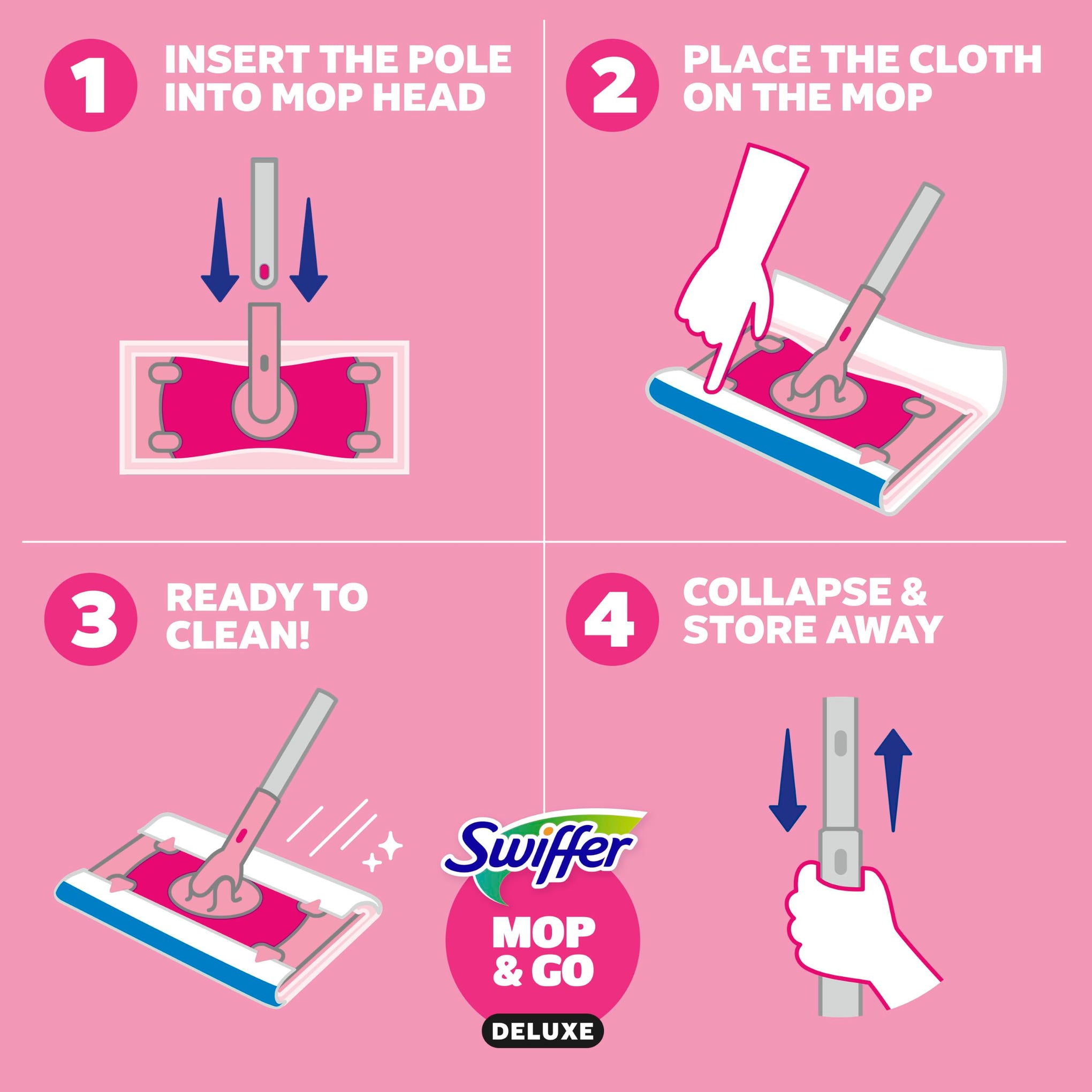 Pink Limited Edition Mop & Go Deluxe