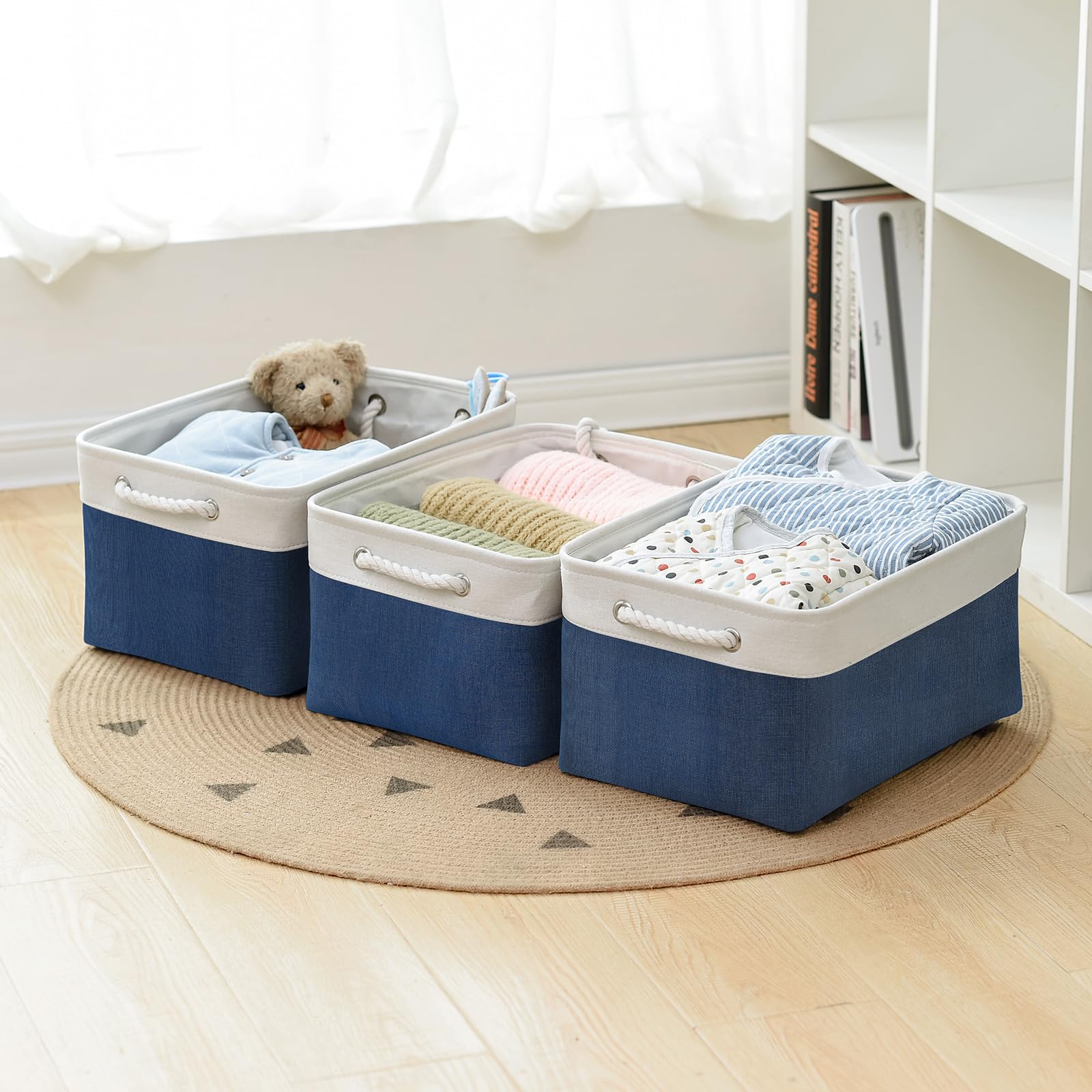 Collapsible Storage Bin for Shelves (3 Count)