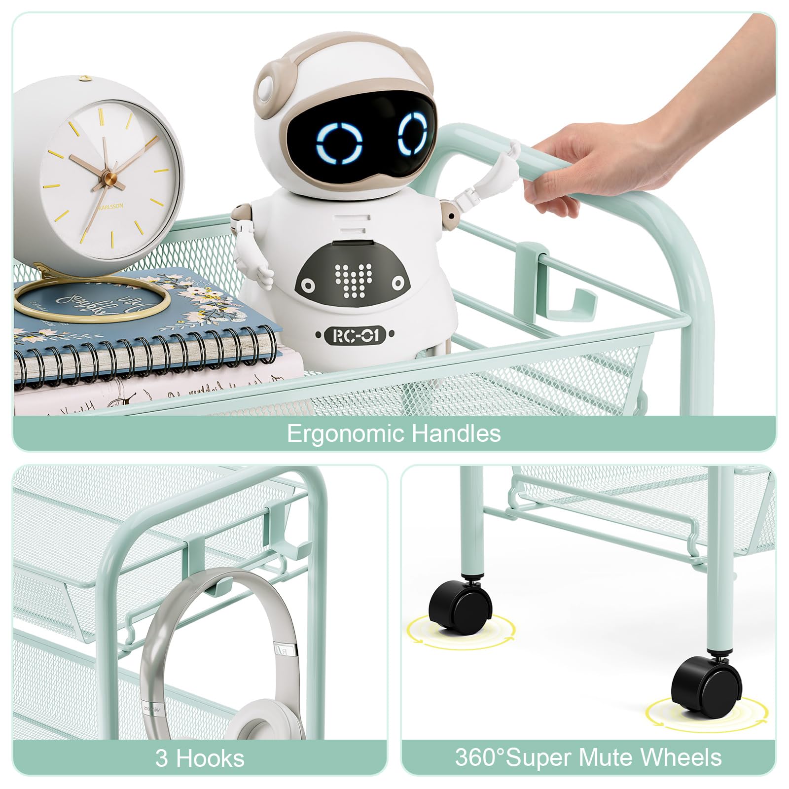 3 Tier Rolling Cart