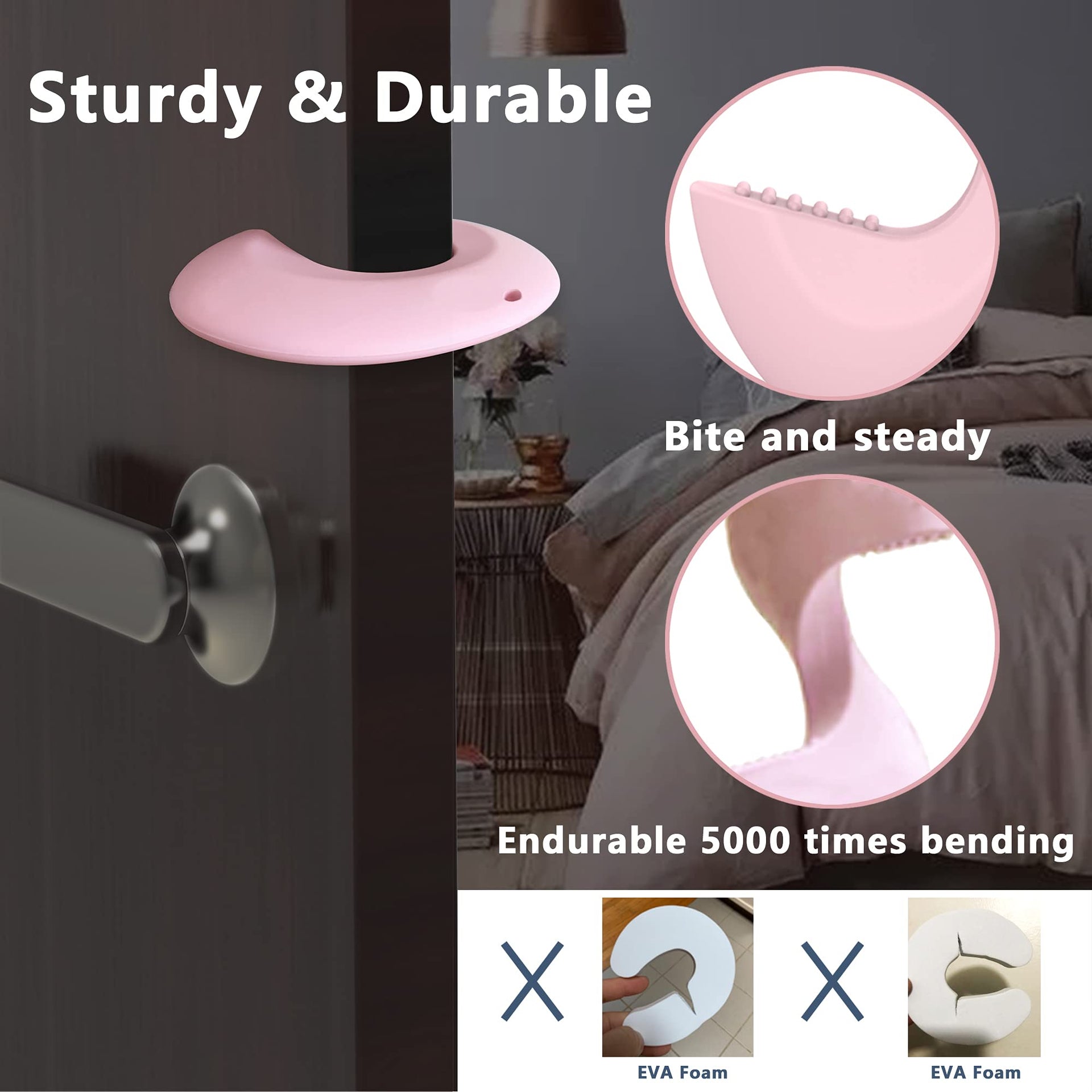 Door Pinch Guard and Door Slam Stopper (4 Count)