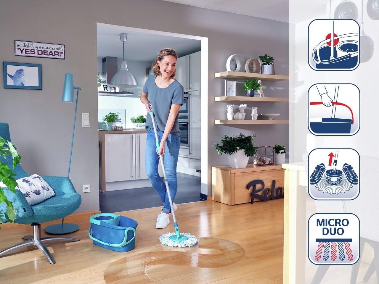 Clean Twist Disc Mop Ergo Mop and Bucket