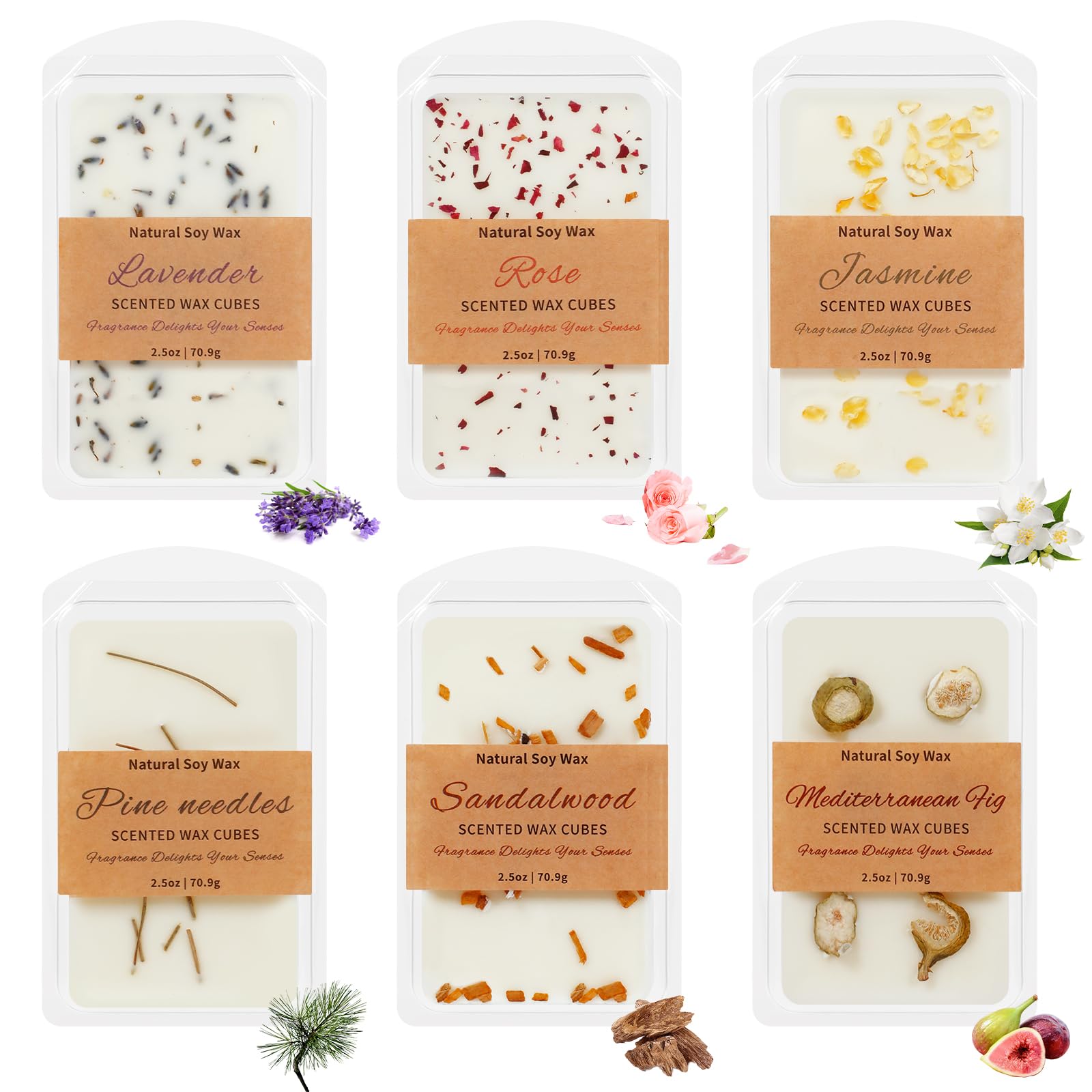 Wax Melts 6 Pack Summer Scented Wax Cubes for Wax Warmer