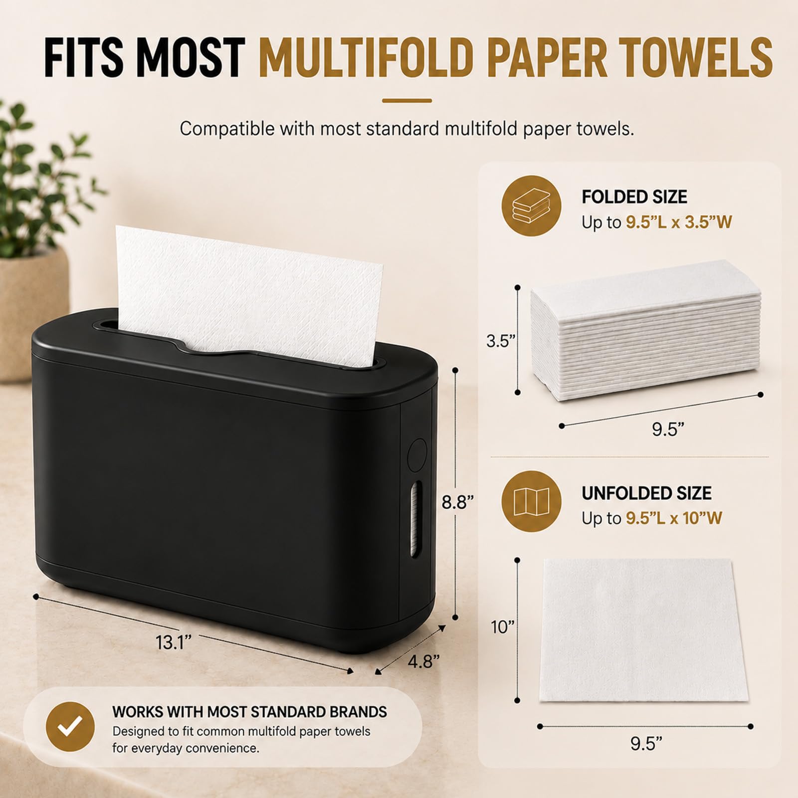 Multifold Paper Towel Dispenser Countertop