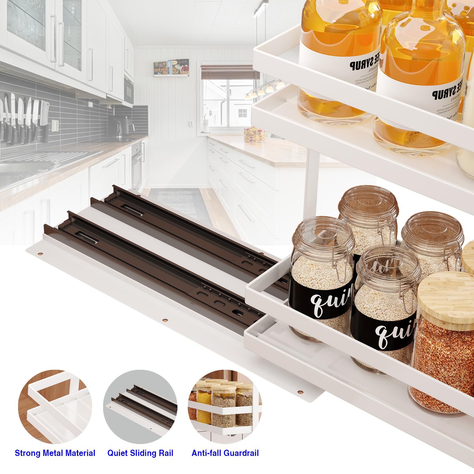 Pull Out Spice Rack Organizer for Cabinet