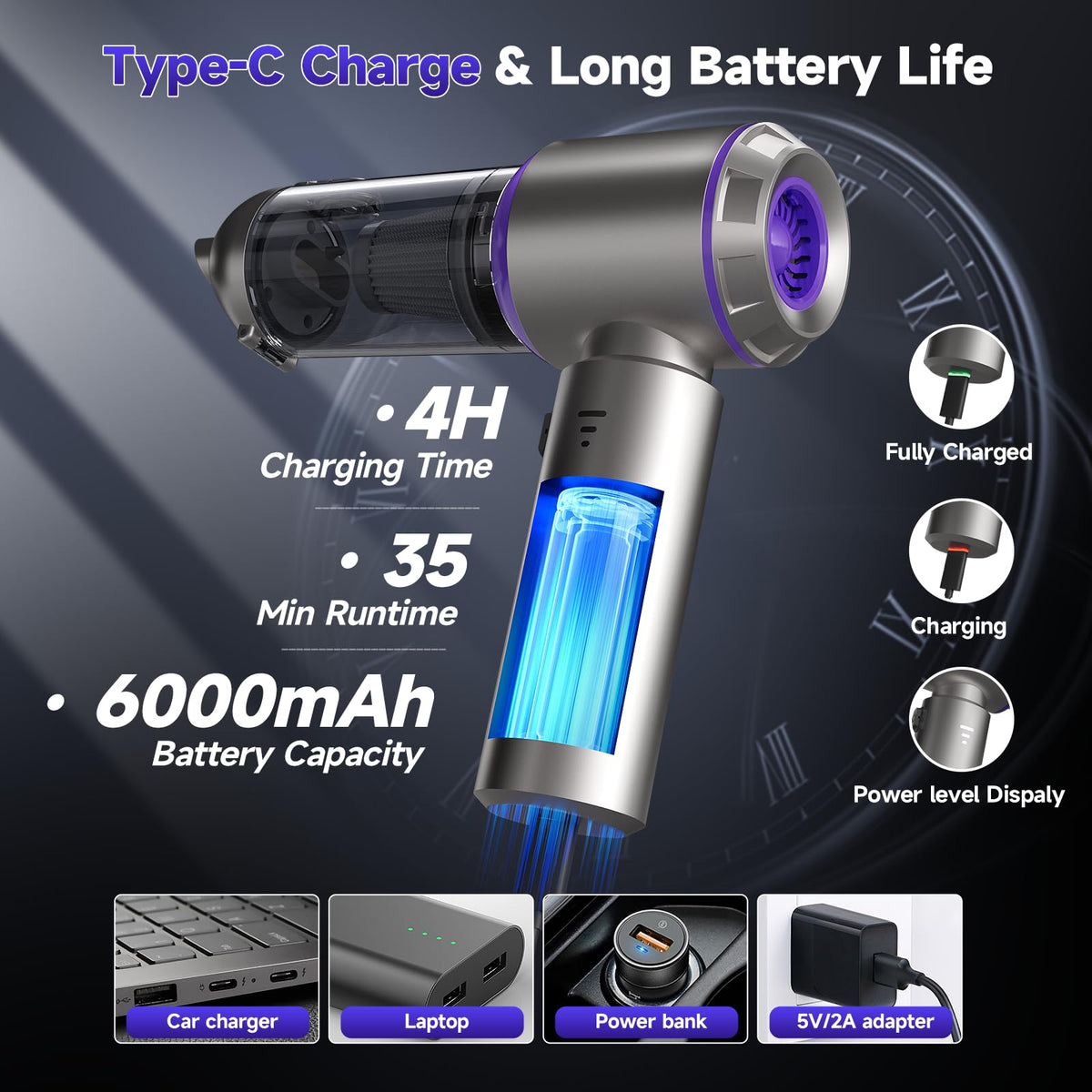 Car Vacuum Portable Cordless