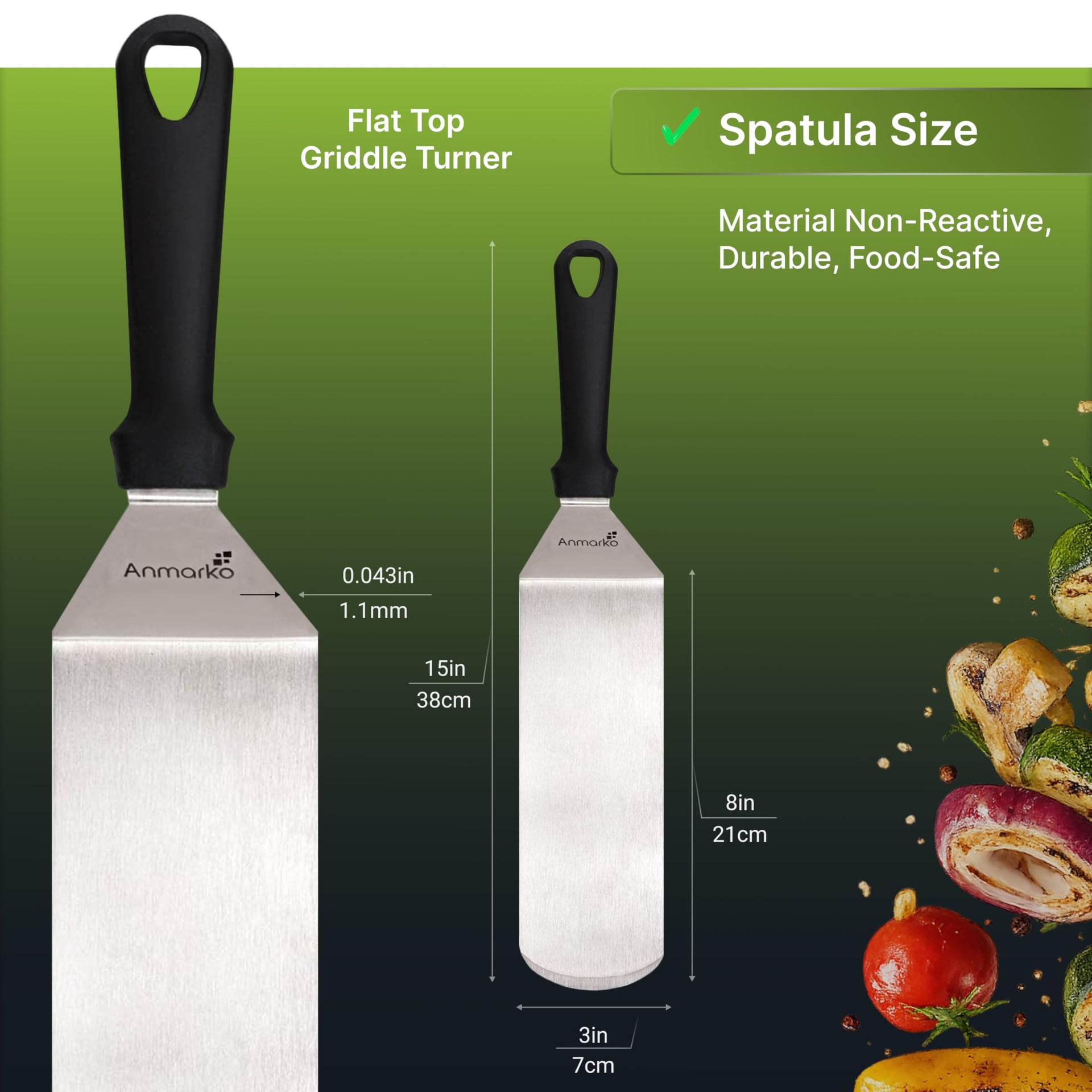 Stainless Steel Spatula with Plastic Handle