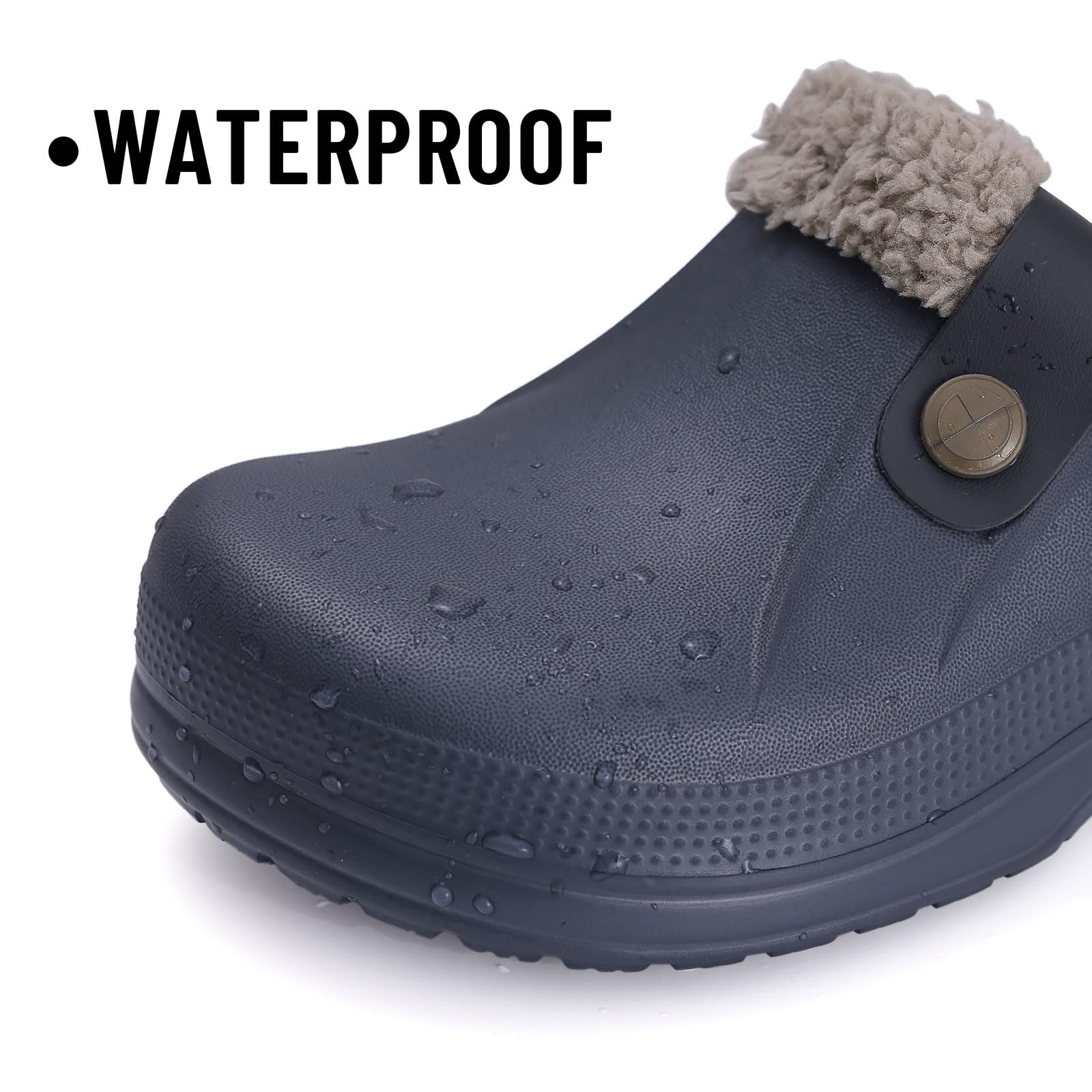 Fur Lined Clogs for Women & Men Fuzzy Slippers with Memory Foam