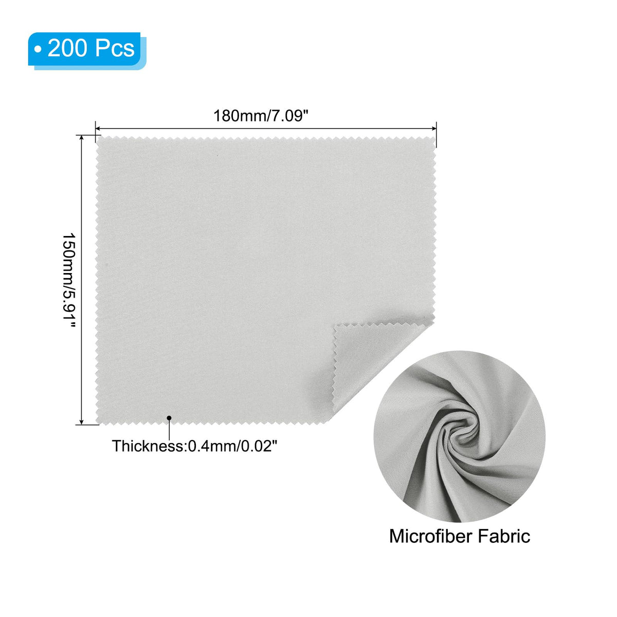 Eyeglass Microfiber Cleaning Cloth 7"x6"