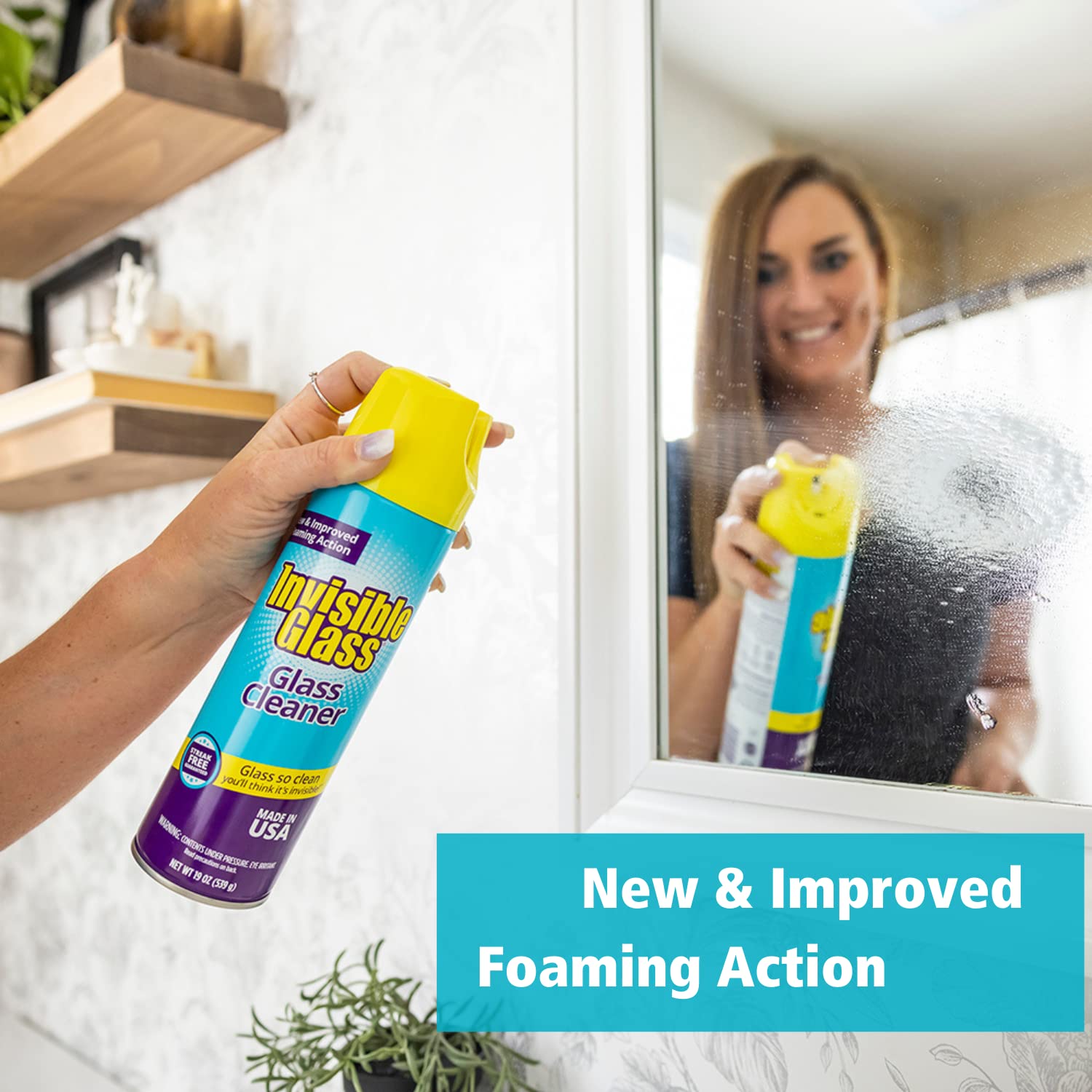 91160 Premium Aerosol Glass and Window Foaming Cleaner Spray (19 Ounce) - ModHome Supplies