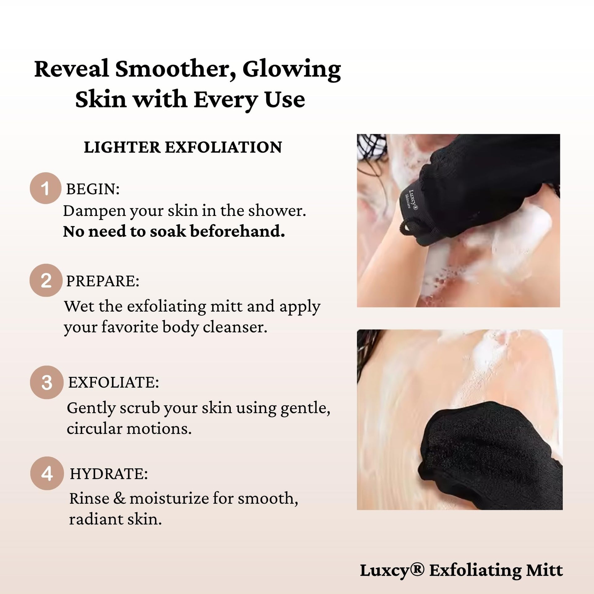 Premium Korean Exfoliating Mitt & Body Scrubber Glove