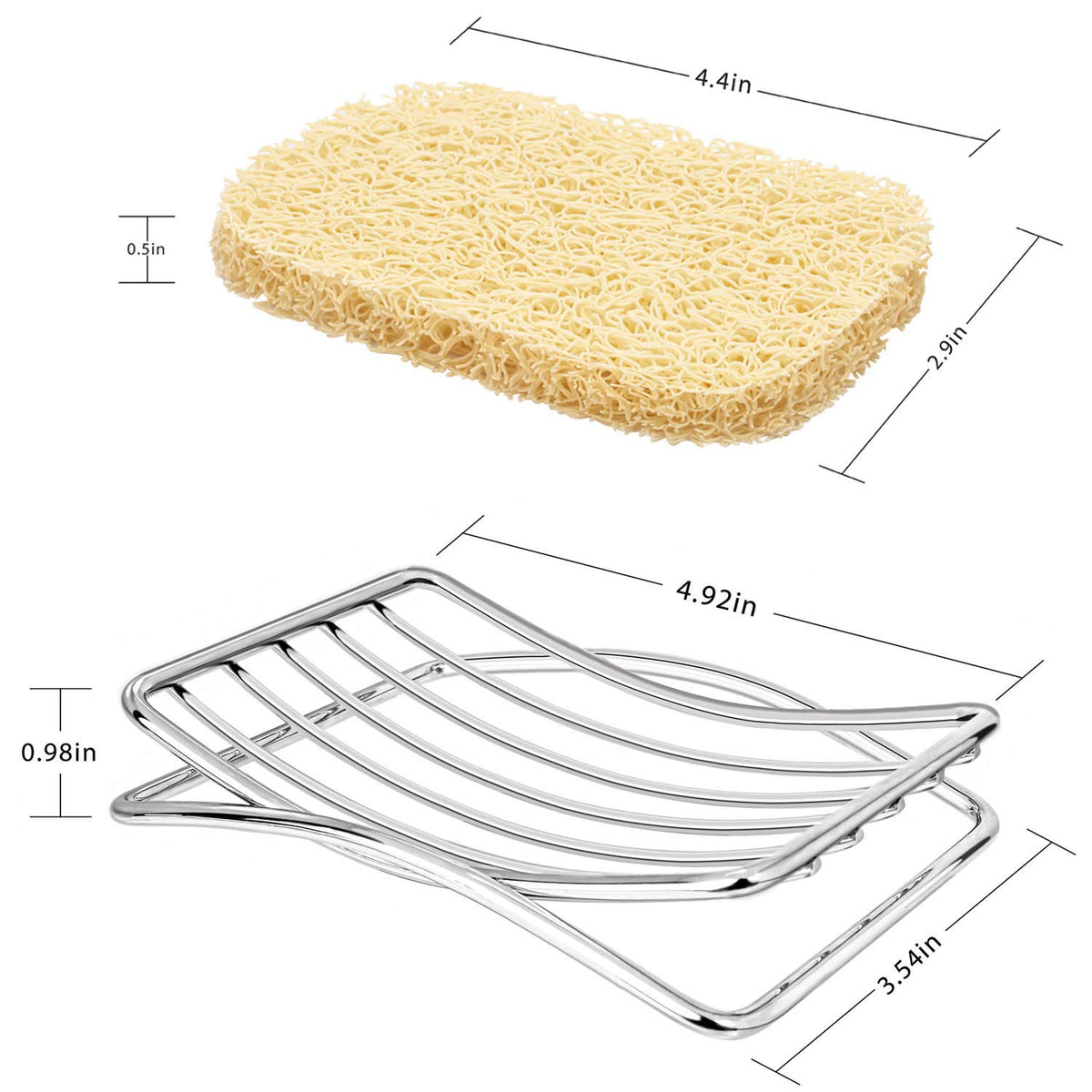 Soap Dish Stainless Steel Bar Soap Holder for Shower Bathroom
