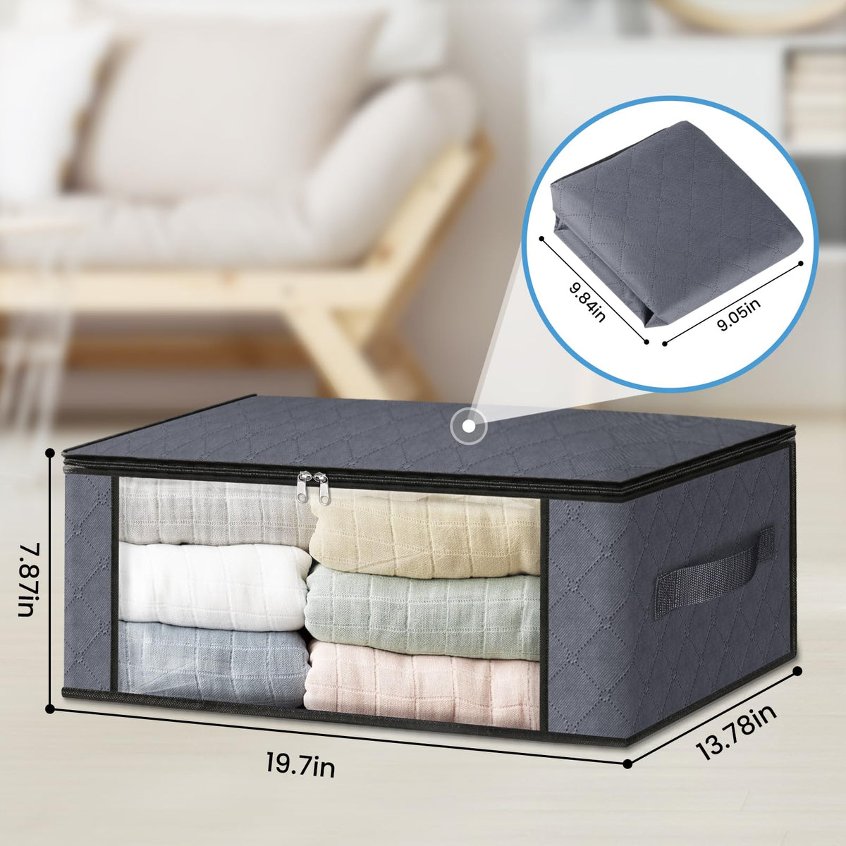 10 Pack Clothes Organizer Storage Bags (10 Count)