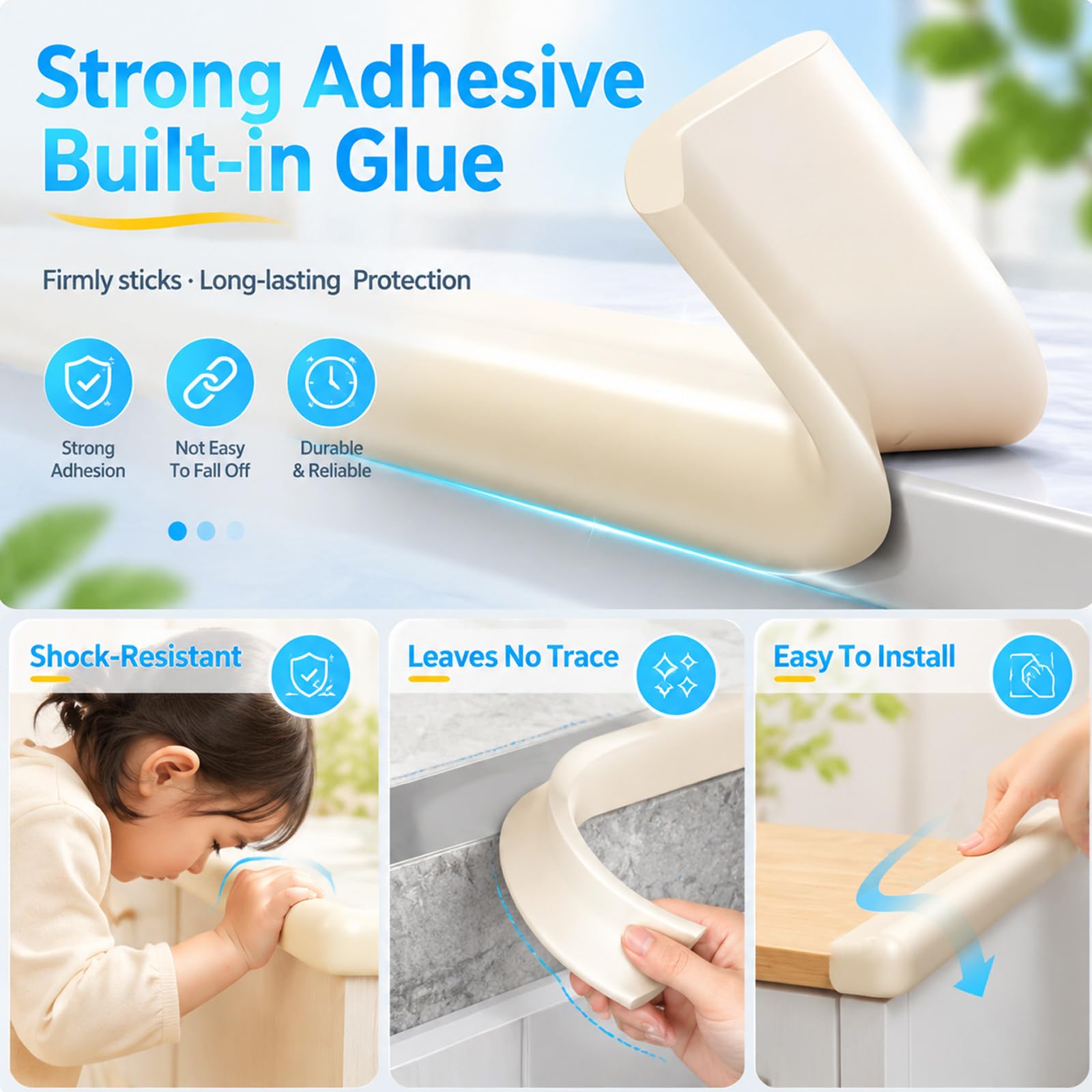 Foam Baby Edge Protector Strip Furniture Safety (8 Count)
