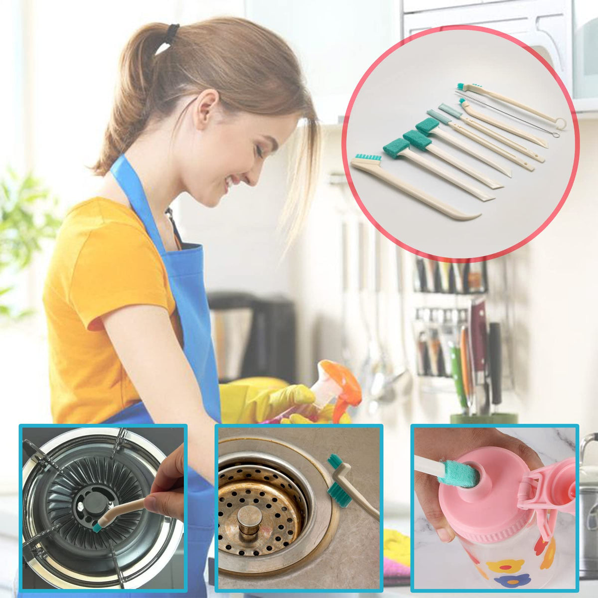 Small Household Cleaning Brushes by ELEMGULY