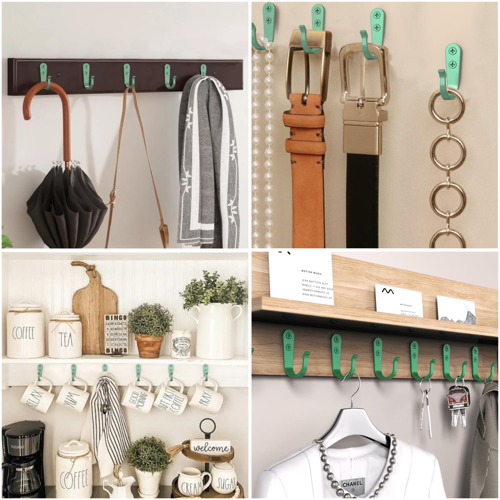 20 Pack Coat Hooks for Hanging (20 Count)