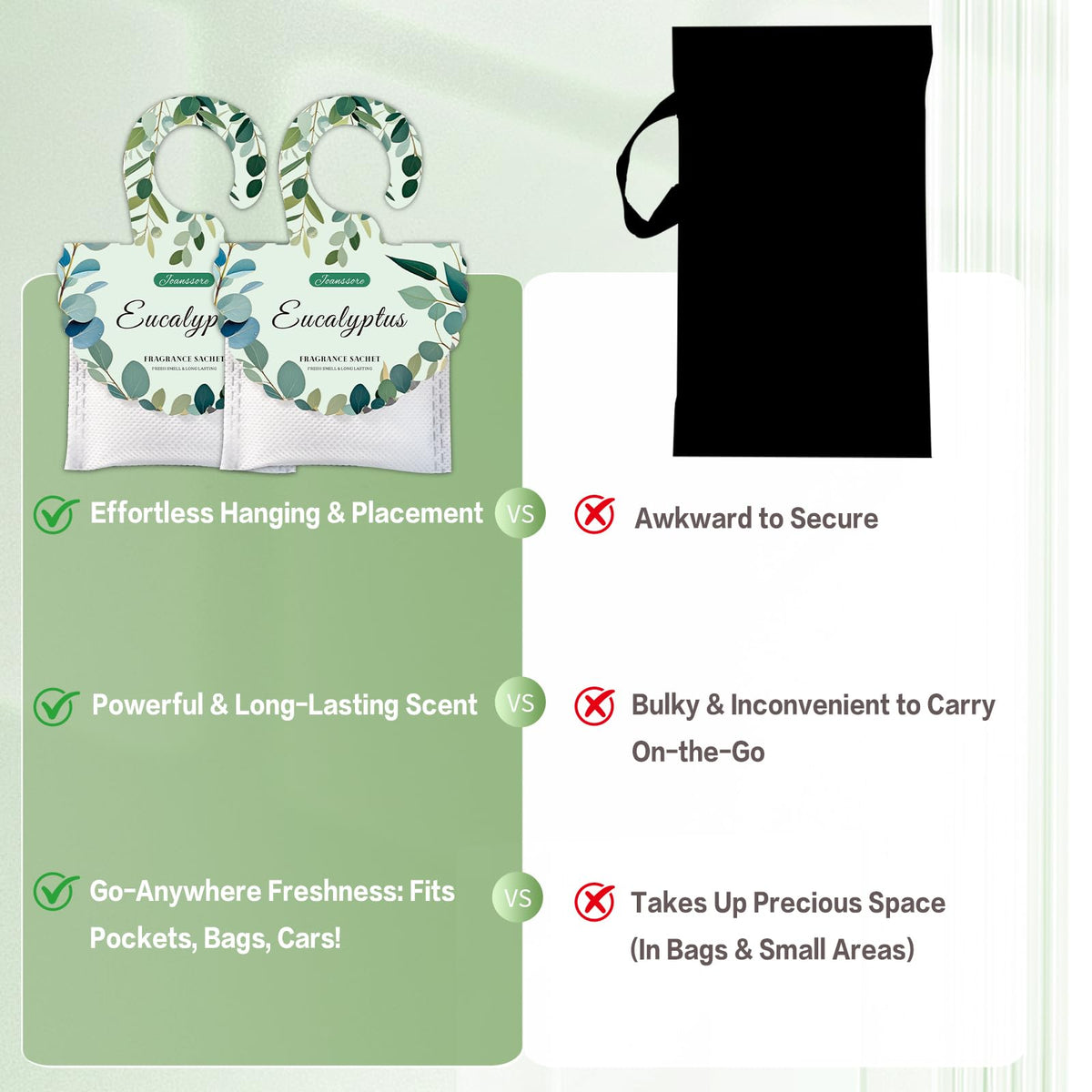 15PCS Eucalyptus Scented Sachets for Drawers and Closets (15 Count)