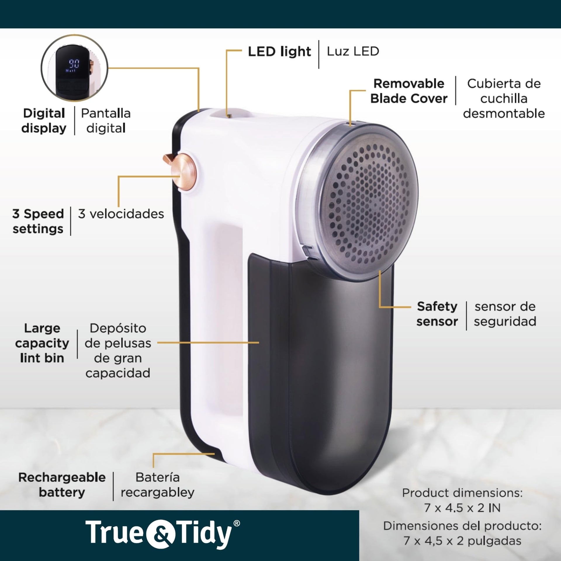XL Rechargeable Fabric Shaver & Fuzz Remover w