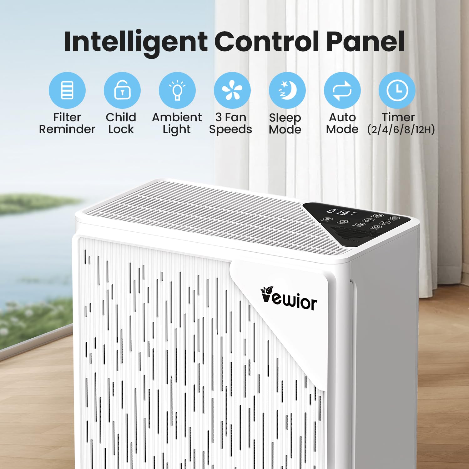 Air Purifier for Home Large Room Bedroom H13 True HEPA up to 2535ft²