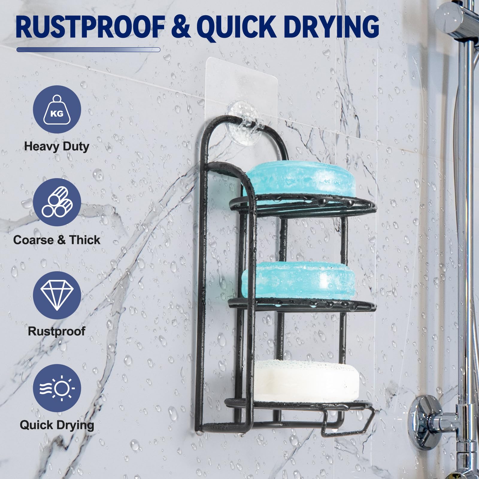 3 Tier Shower Soap Shampoo Bar Holder