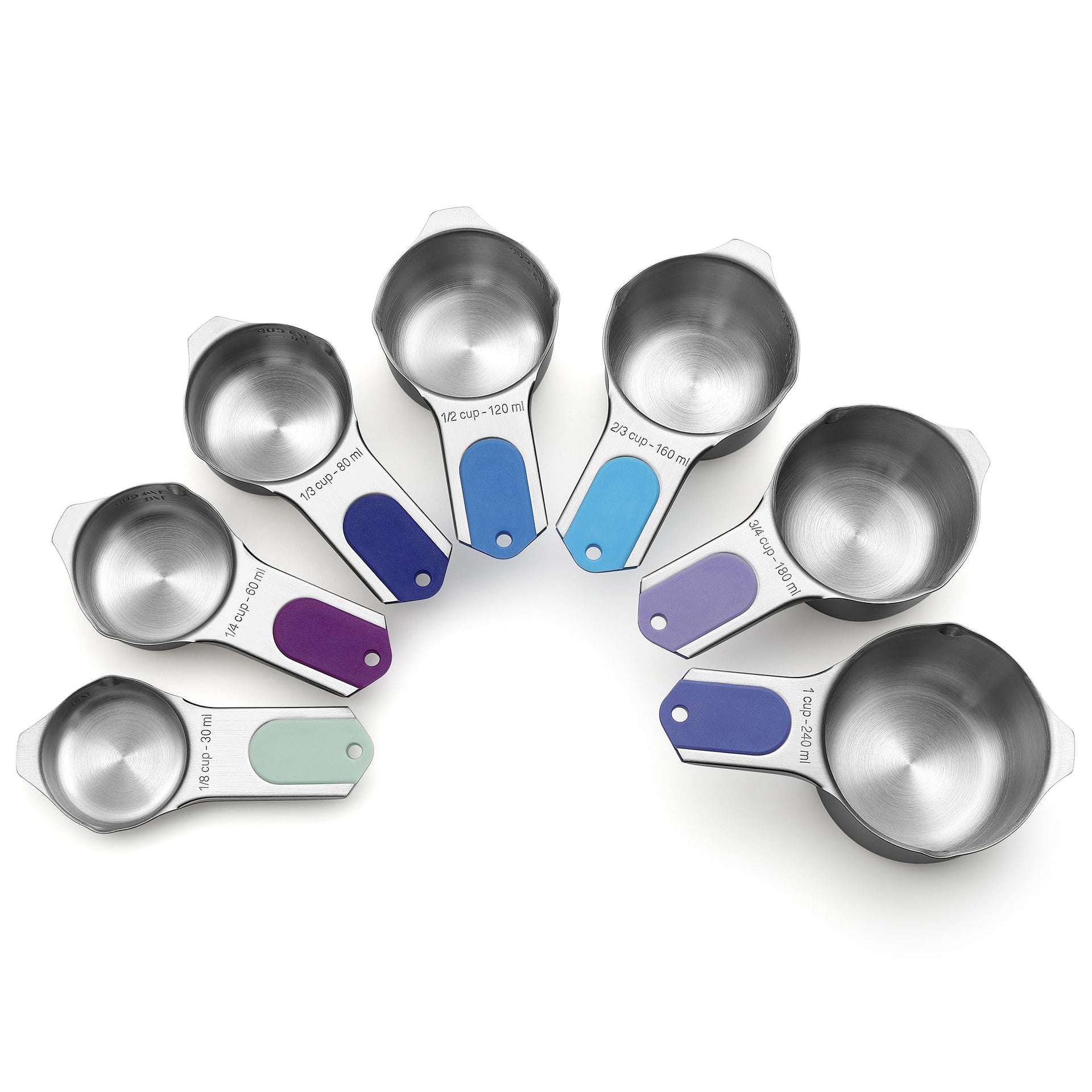 Magnetic Stainless Steel Measuring Cups Set of 7 (7 Count)