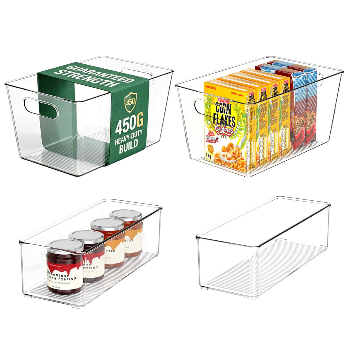 Set of 4 Pantry Organizers and Storage (4 Count)