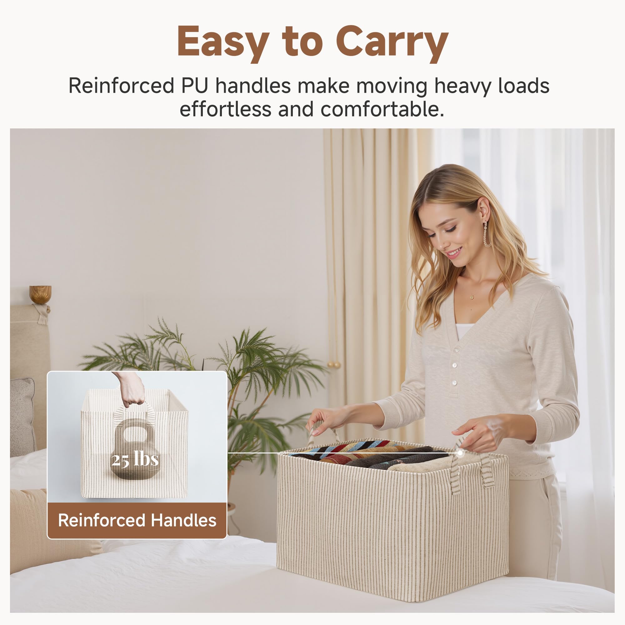Storage Bins Fabric Storage Bins for Shelves (2 Count)