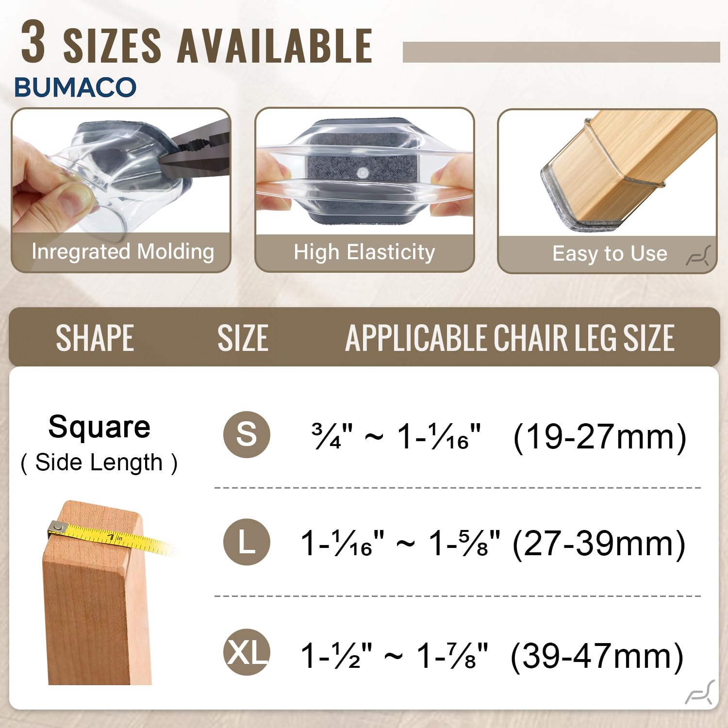 Chair Leg Floor Protectors for Hardwood Floors Anti (20 Count)