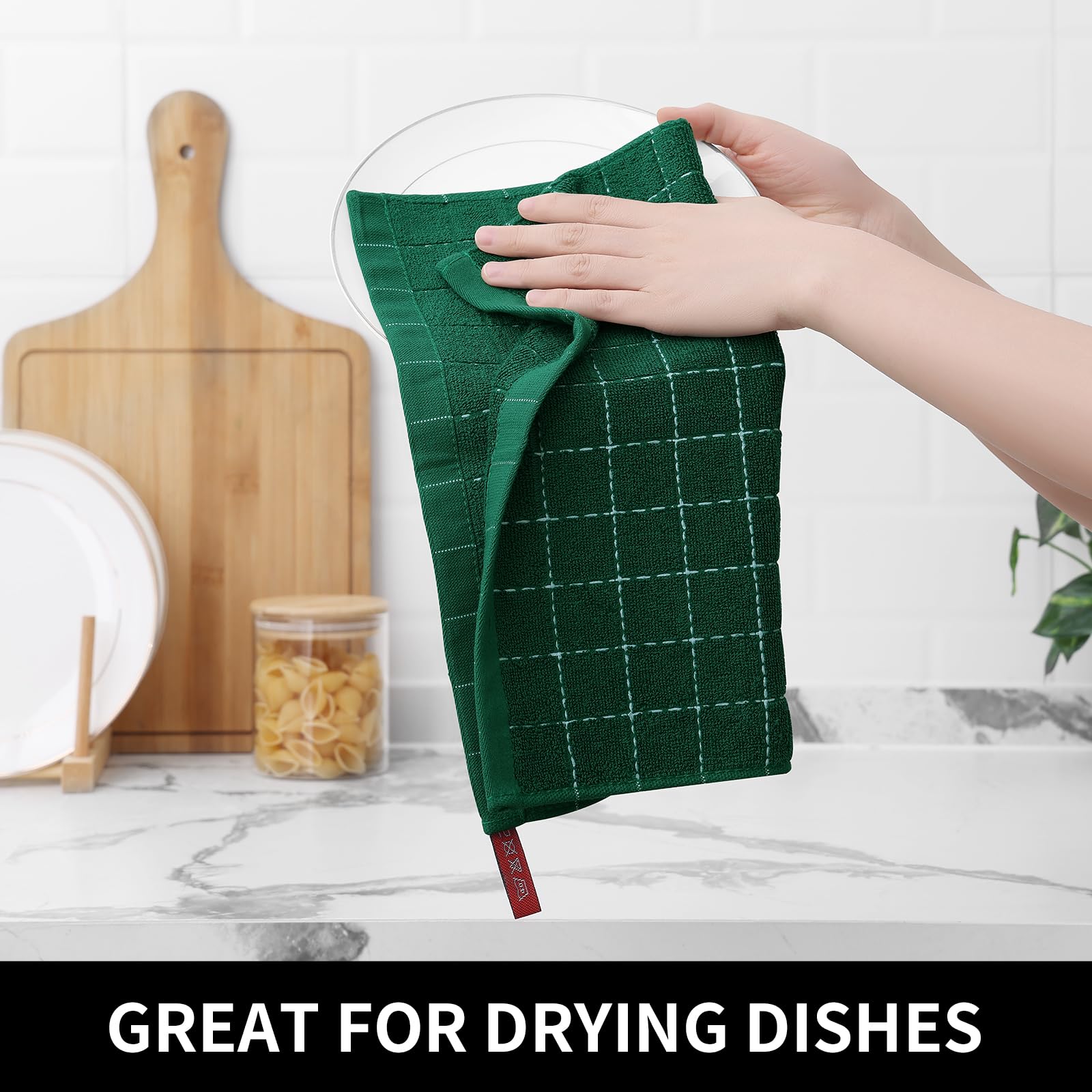 100% Cotton Terry Kitchen Dish Cloths (12 Count)