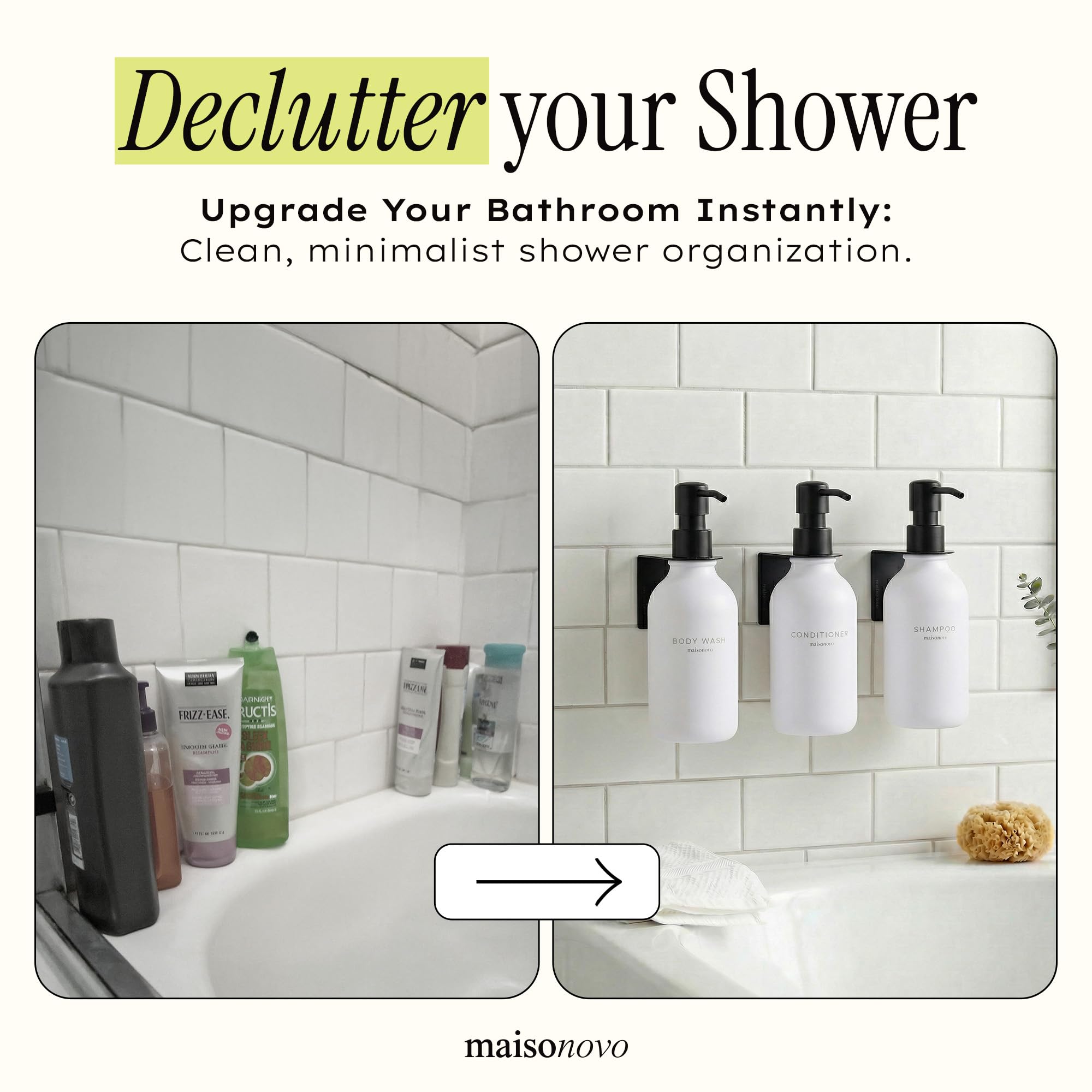 Shampoo and Conditioner Dispenser (3 Count)