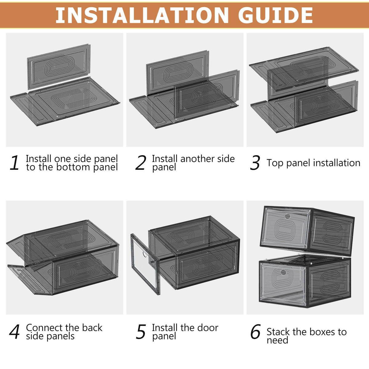 10 Pack Shoe Organizer Stackable