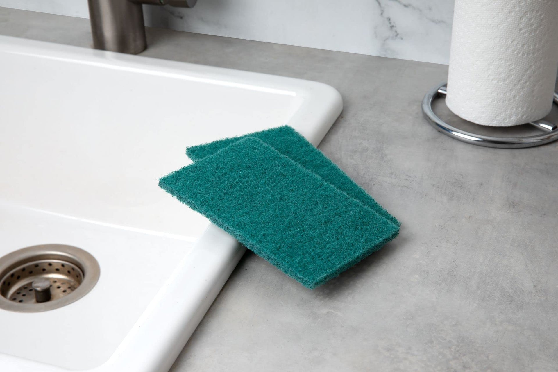 50 Pack Heavy Duty Green Scouring Pads 4x6 Inch