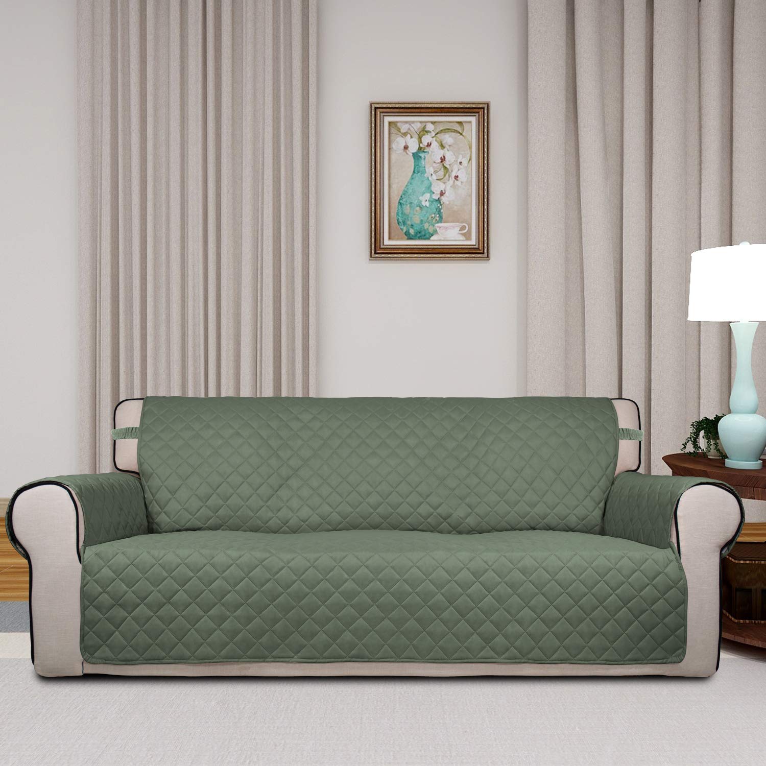 Reversible Quilted Couch Covers for Dogs Oversized Sofa Cover 78”