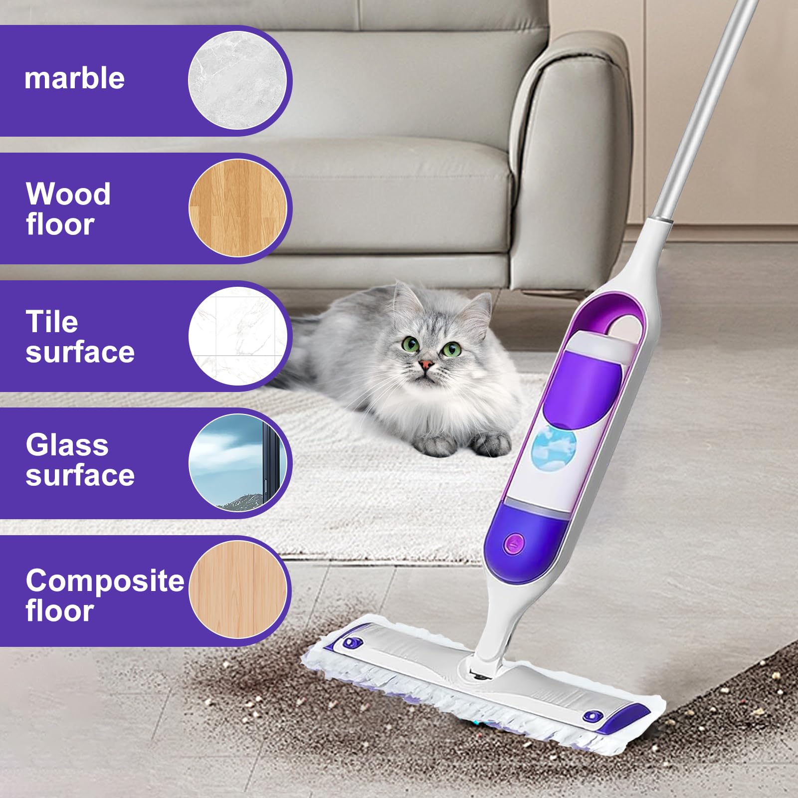 5X Cleaning Power Mop Pads Compatible with Swiffer PowerMop (32 Count)